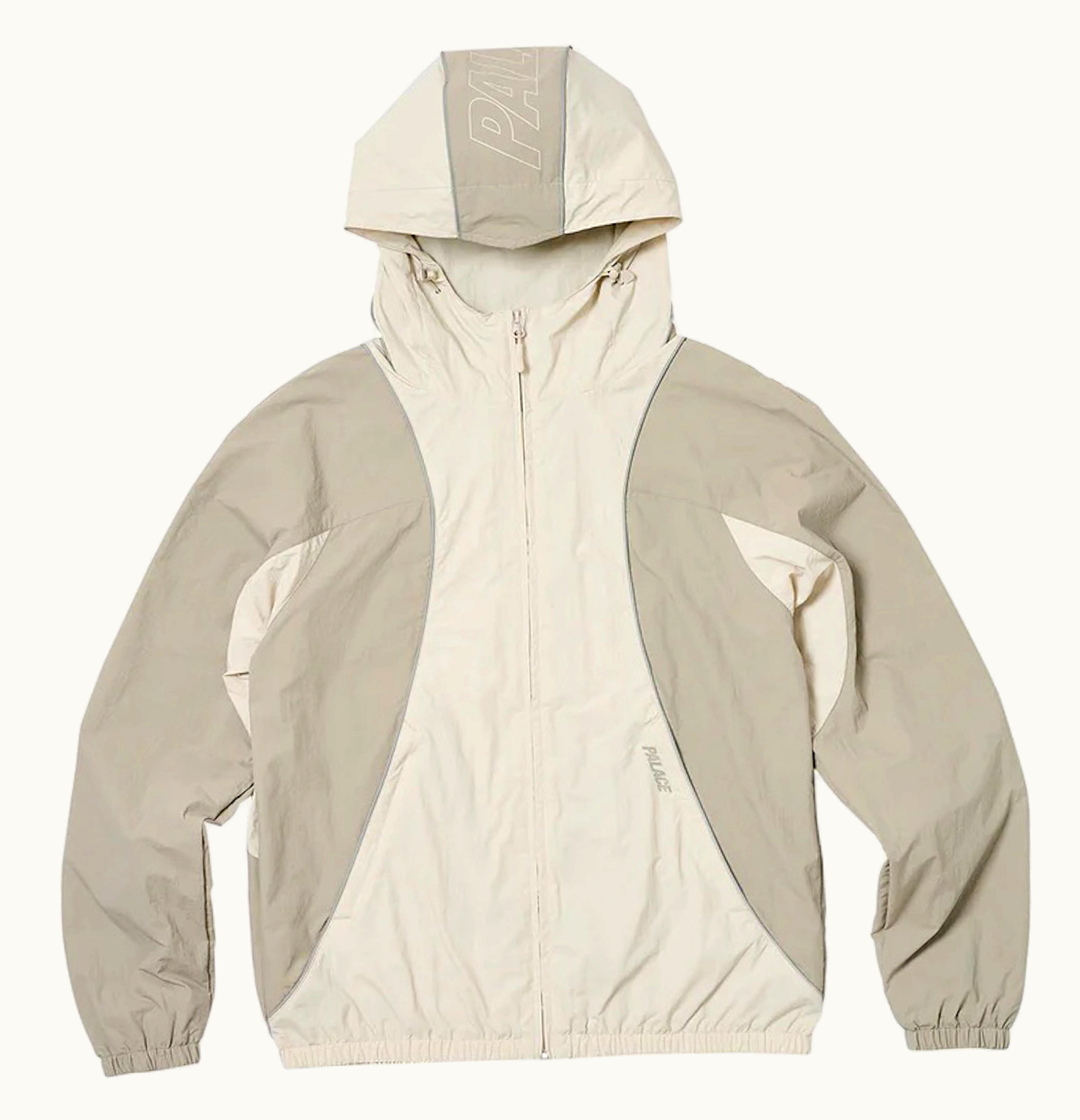 Palace Palace Font Zip Shell Jacket Stone Grey