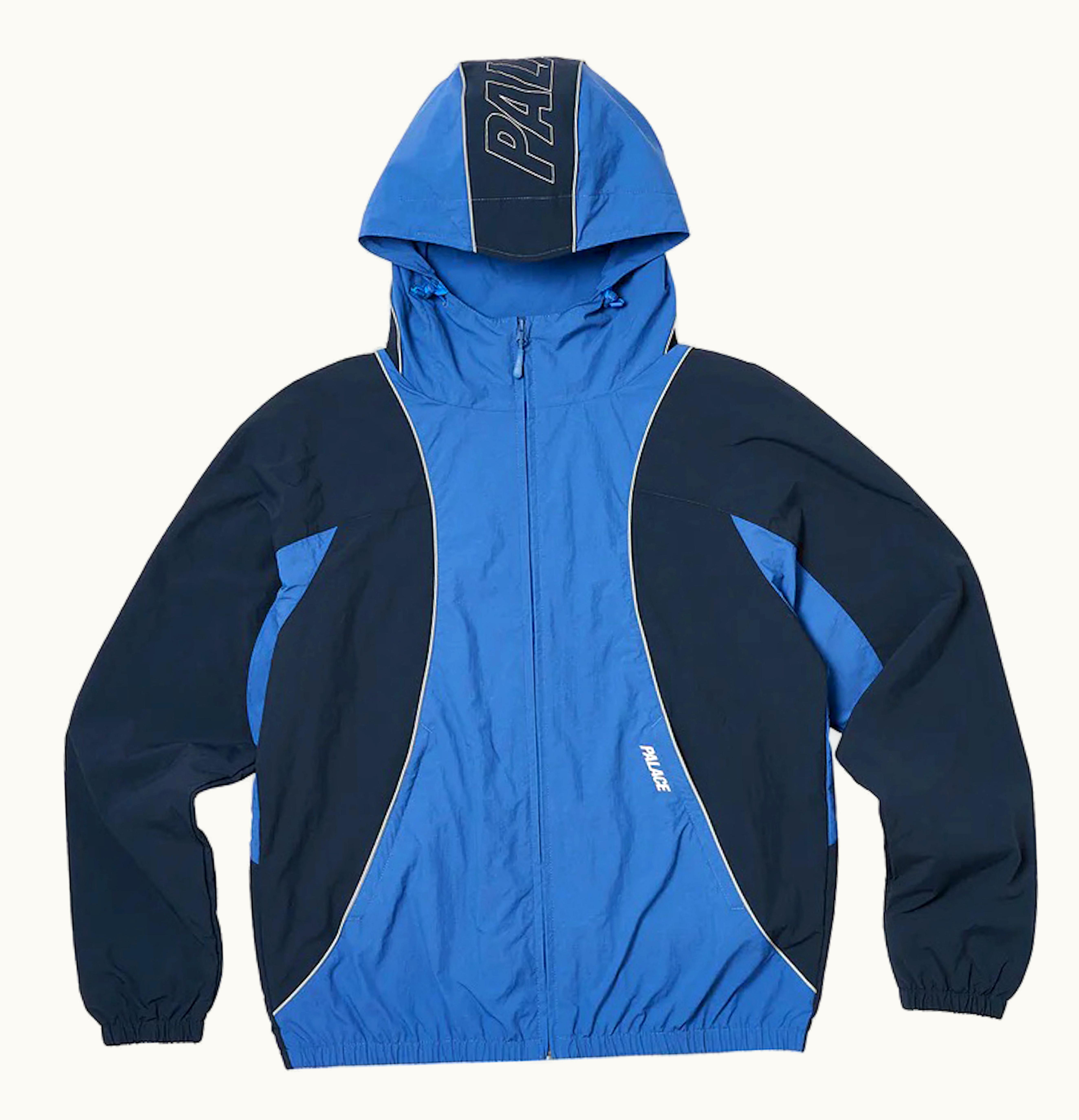 Palace Palace Font Zip Shell Jacket Blue Airforce