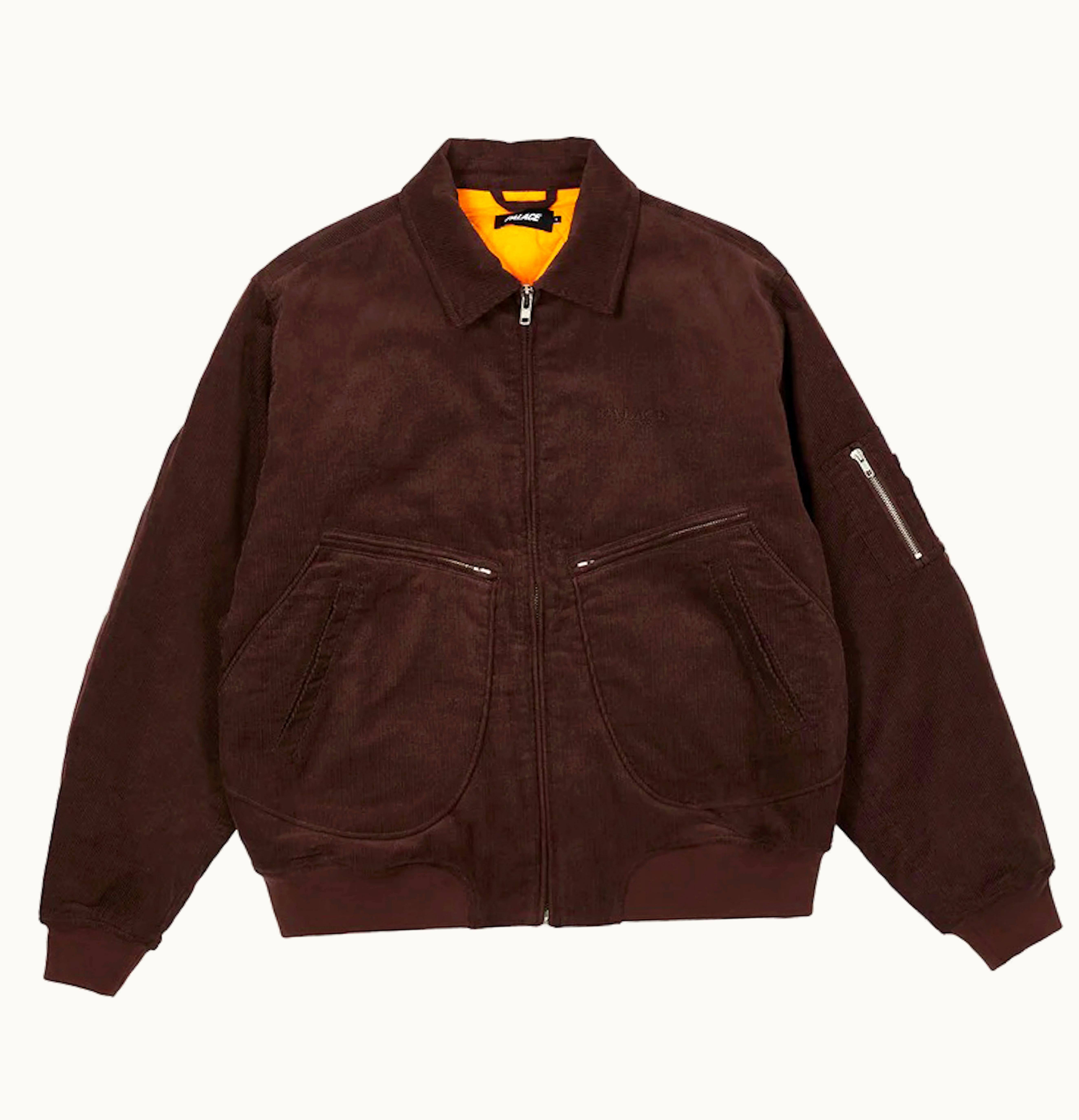 Palace Palace Cord Ma 1 Jacket Brown