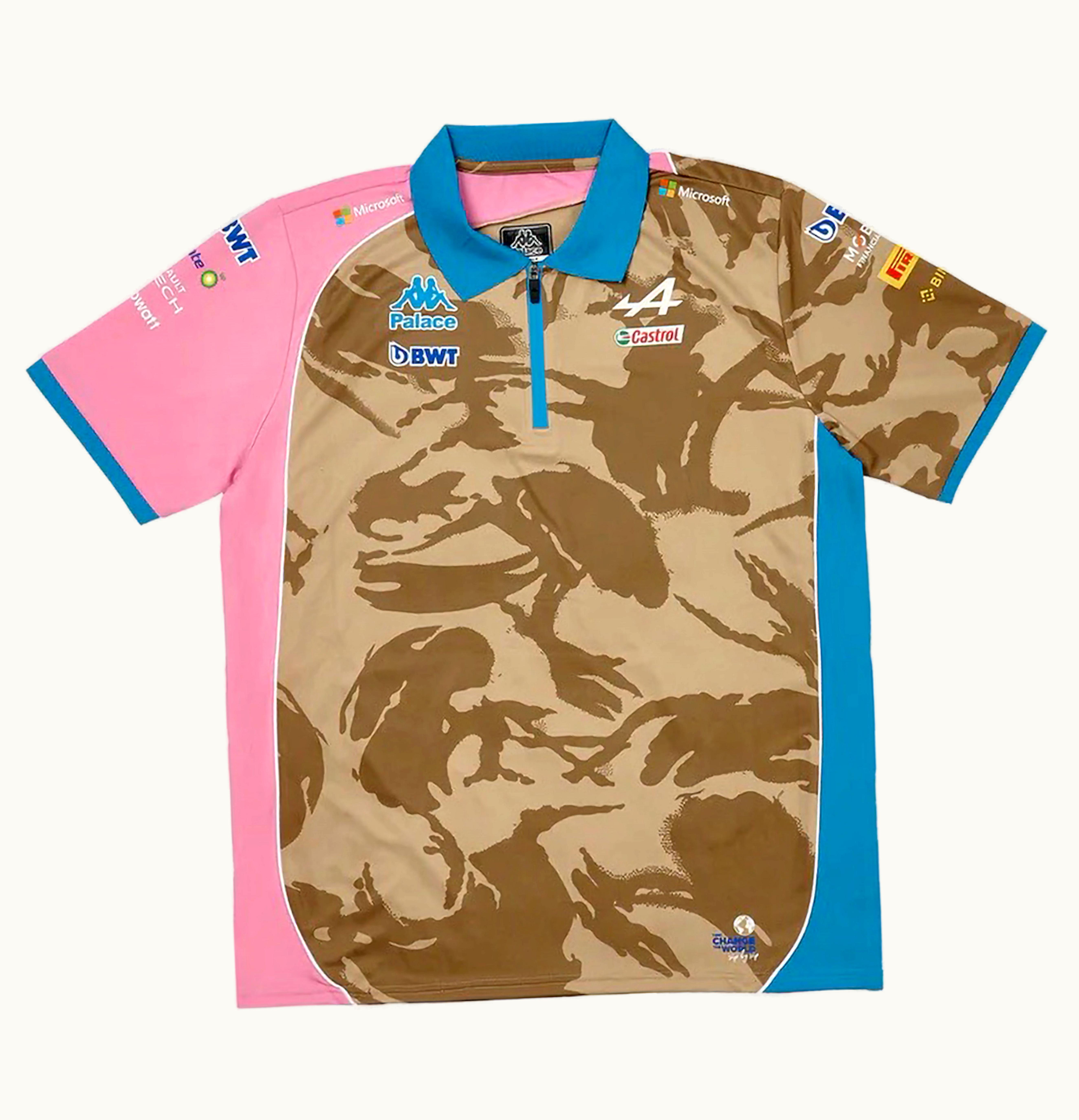 Palace Palace X Kappa For Alpine Tech Polo Desert Camo