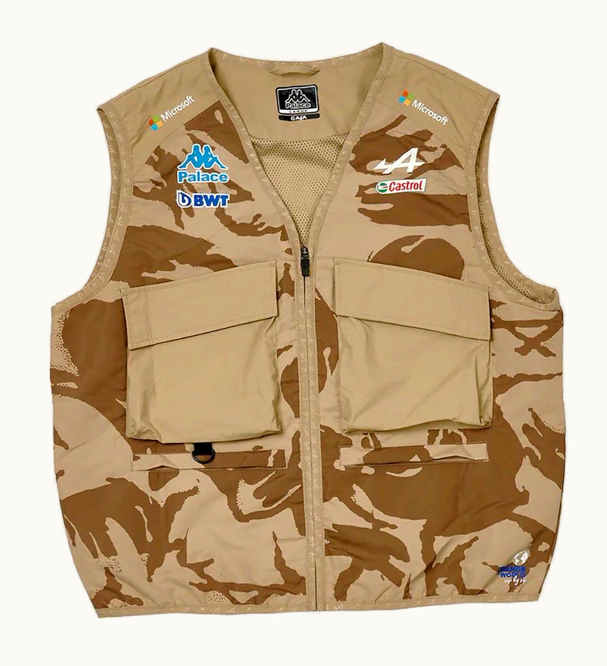 Palace Palace X Kappa For Alpine Pit Vest Bodywarmer Desert Camo