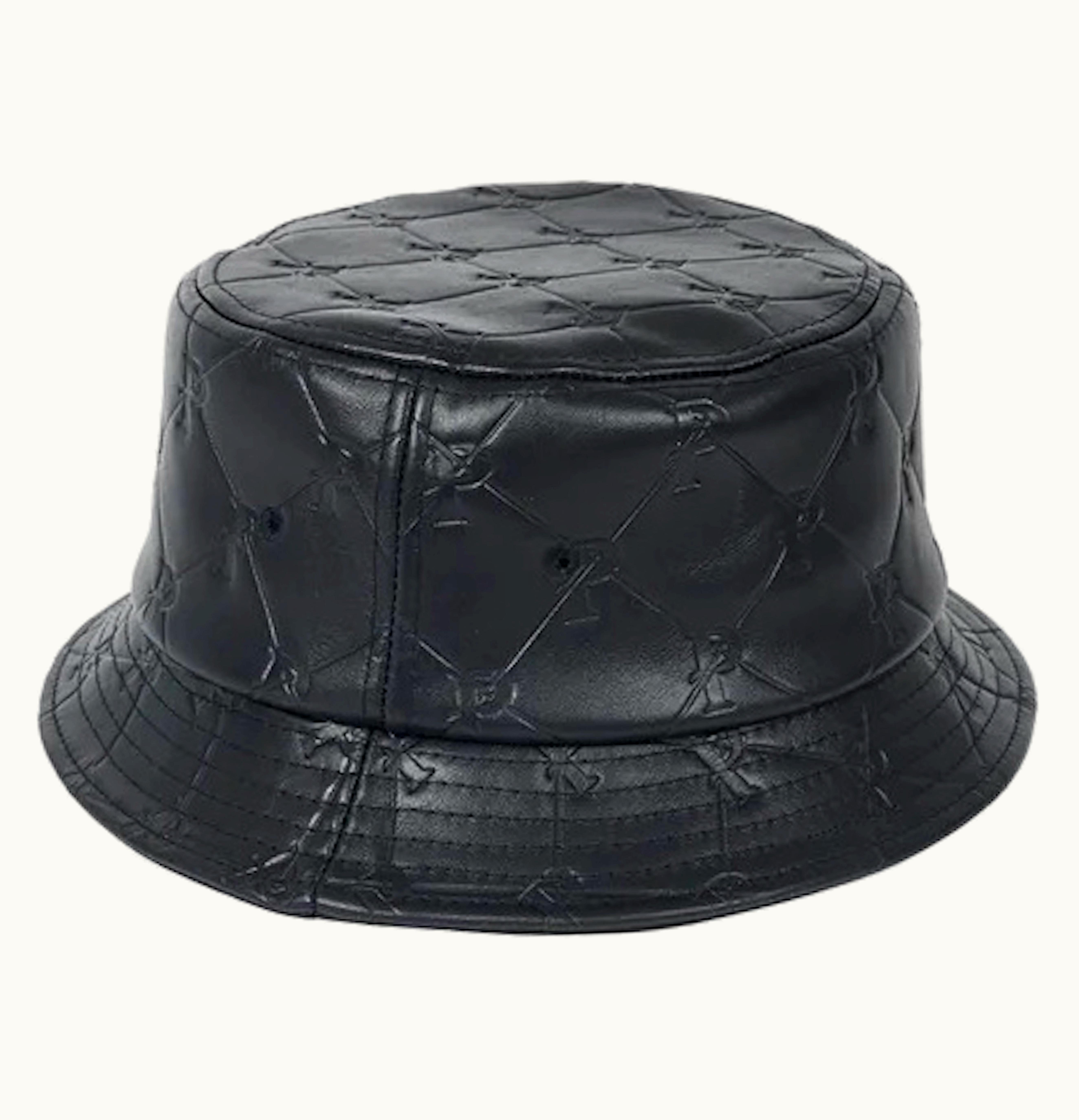 Palace Palace Pal M Gram Leather Bucket Hat Midnight Blue