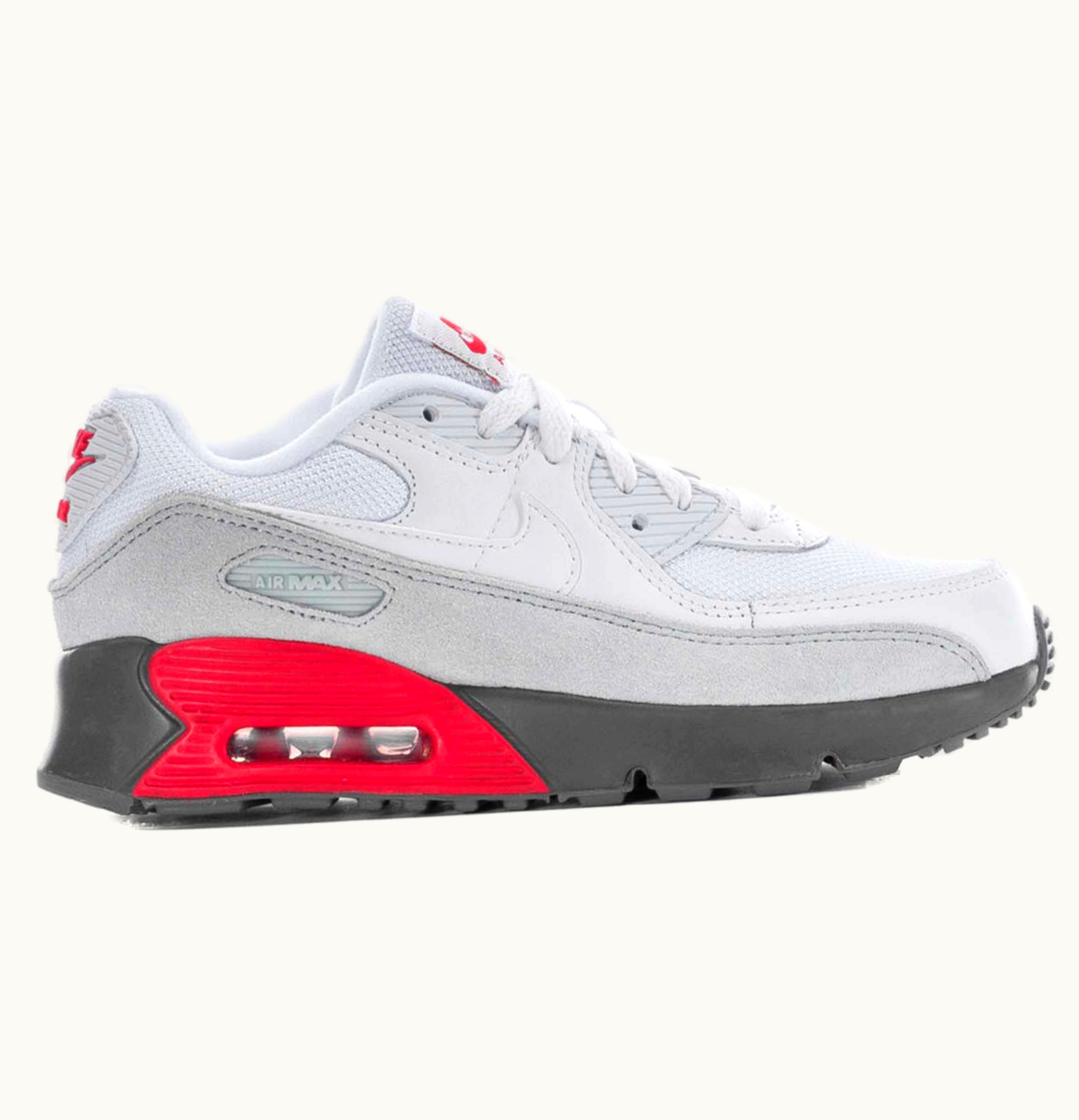 Nike Nike Air Max 90 White Flat Pewter Red PS