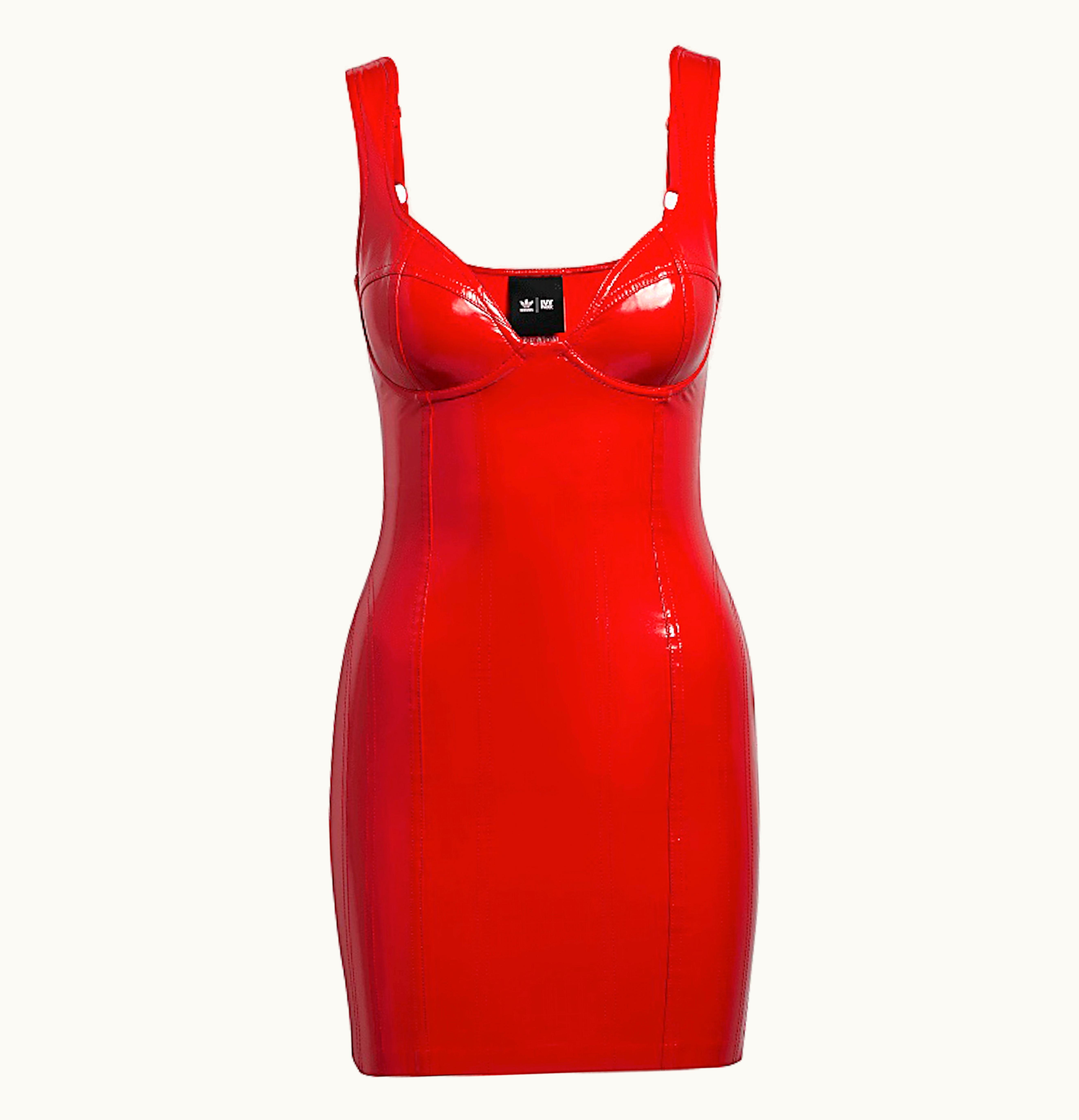 Adidas adidas Ivy Park Faux Latex Tank Dress Red