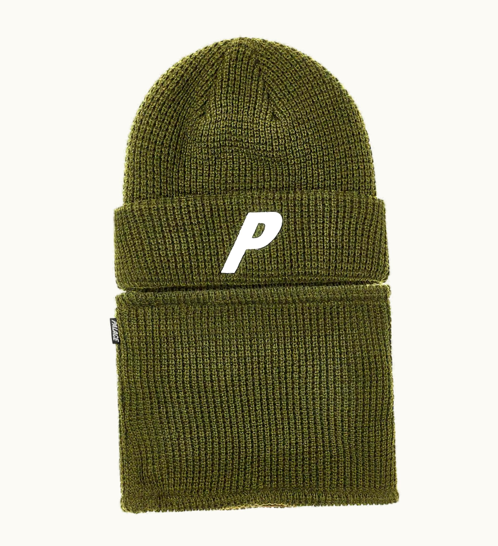 Palace Palace Zip Off Facewarmer P Beanie The Deep Green