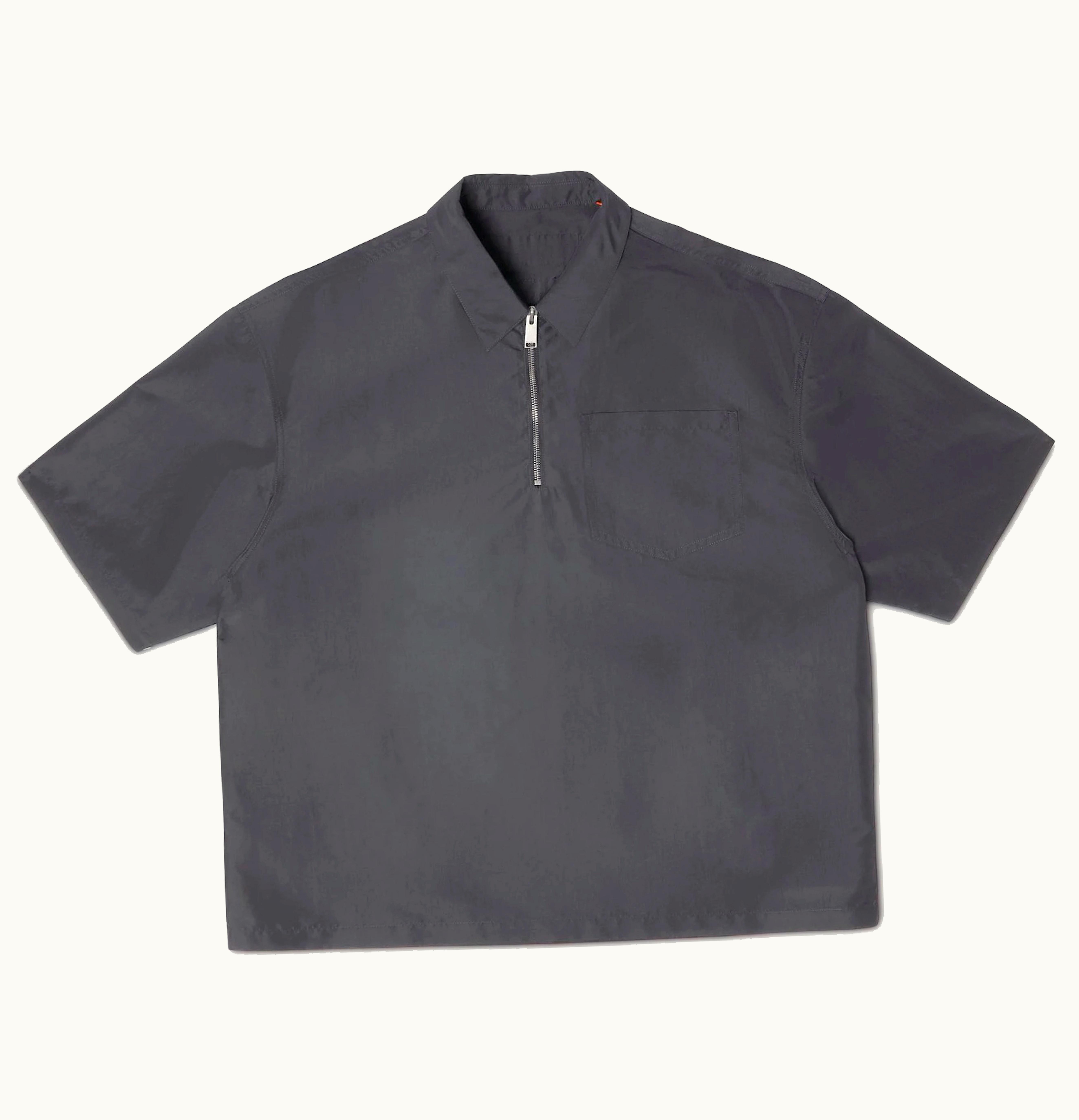 Heron Preston Ex Ray Nylon Zip SS Shirt Black No Color