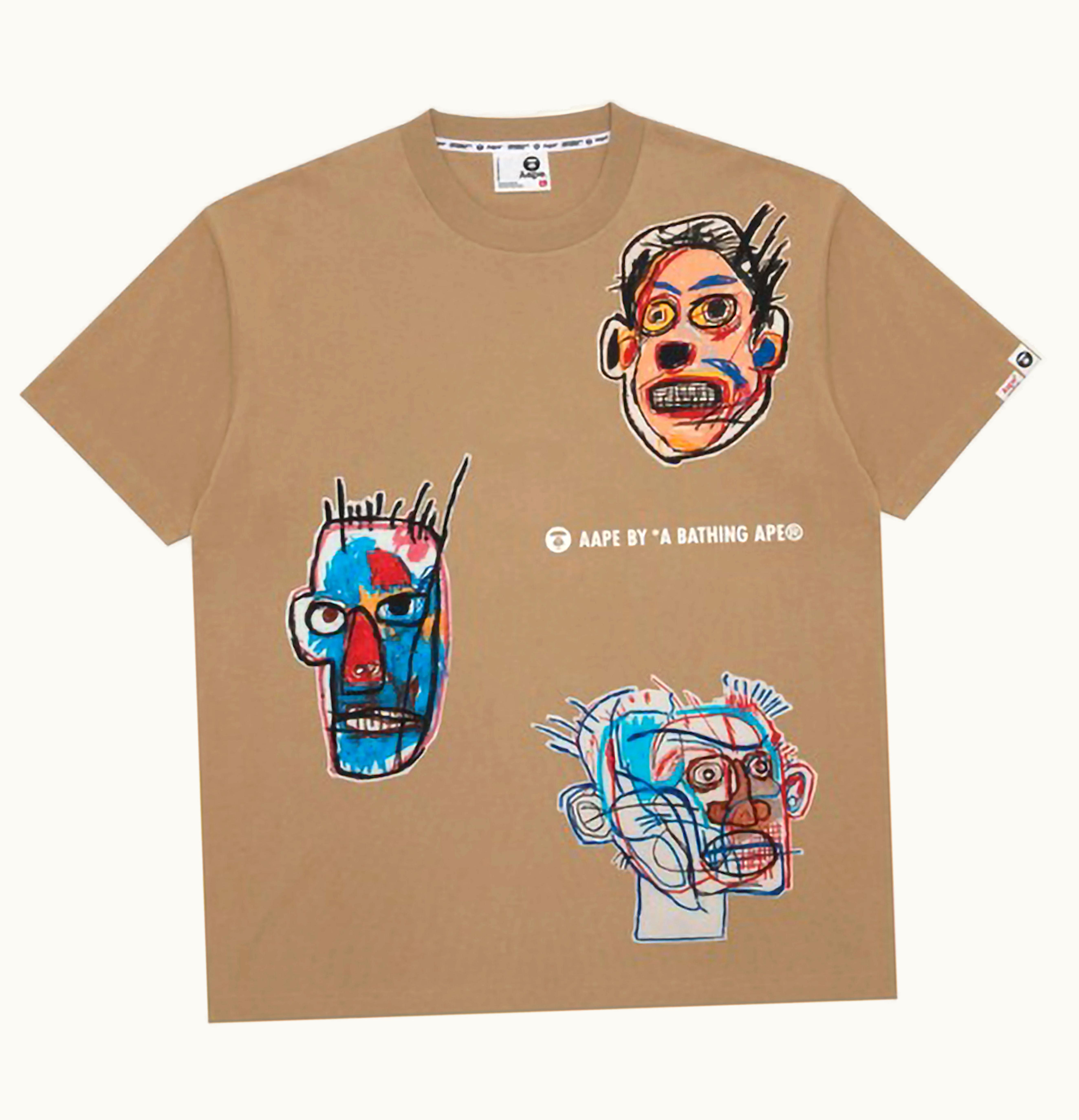 BAPE BAPE Aape X Jean Michel Basquiat 2 Tee Beige