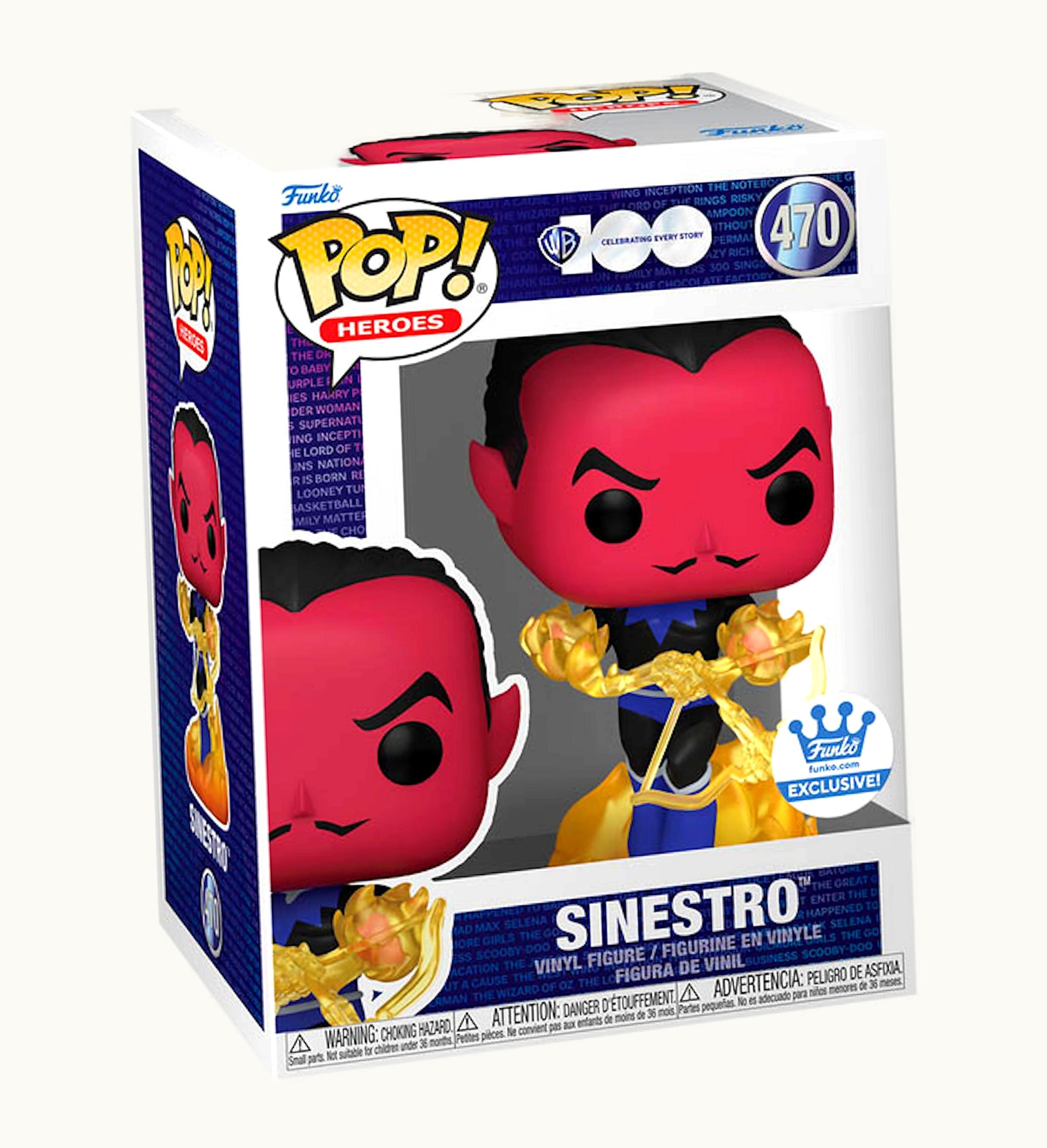 Funko Funko Pop Heroes Warner Brothers 100 DC Sinestro Funko Shop Exclusive Figure 470