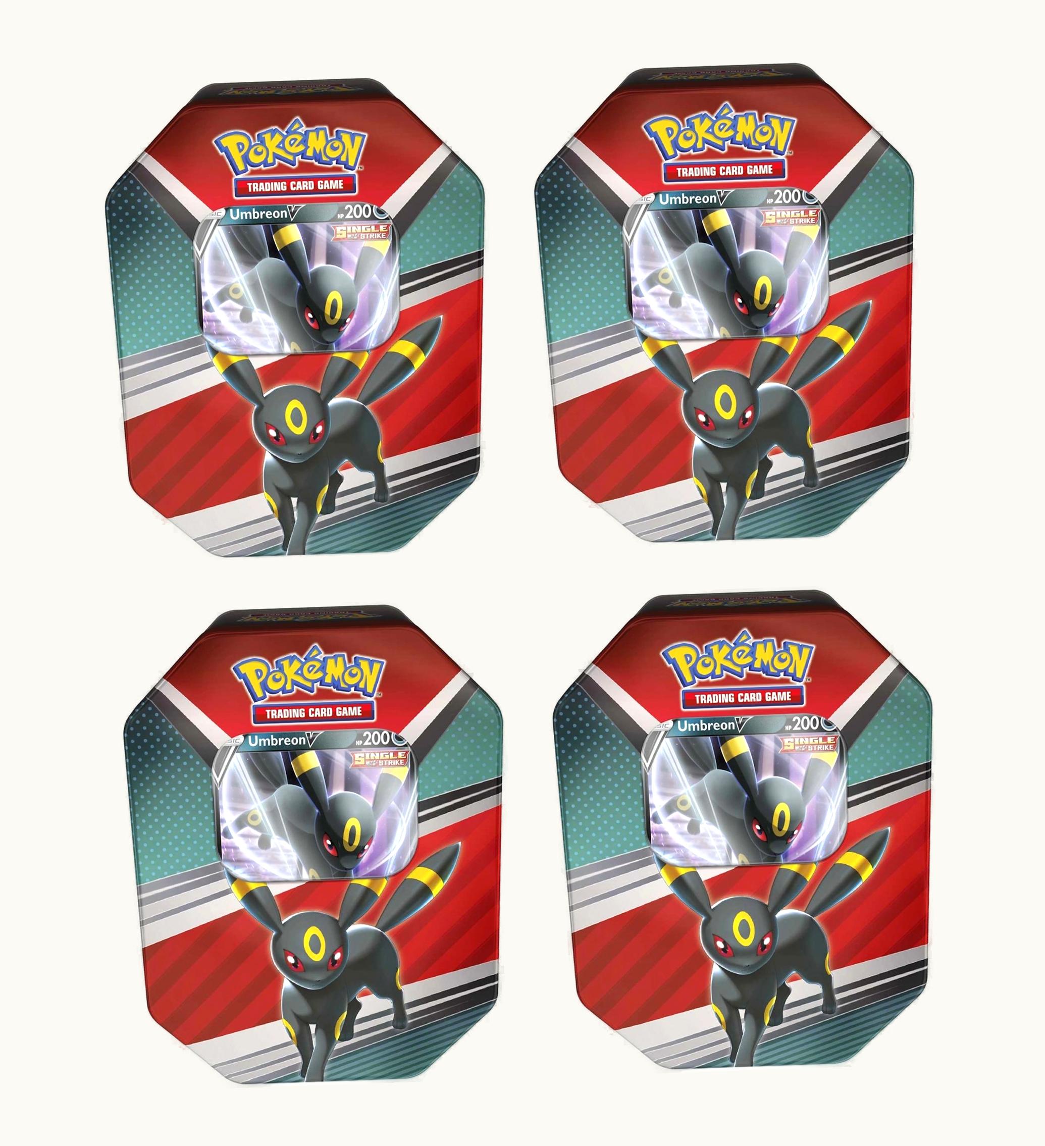 Pokemon Pokemon TCG V Heroes Umbreon V Tin 4 Packs 4x Lot