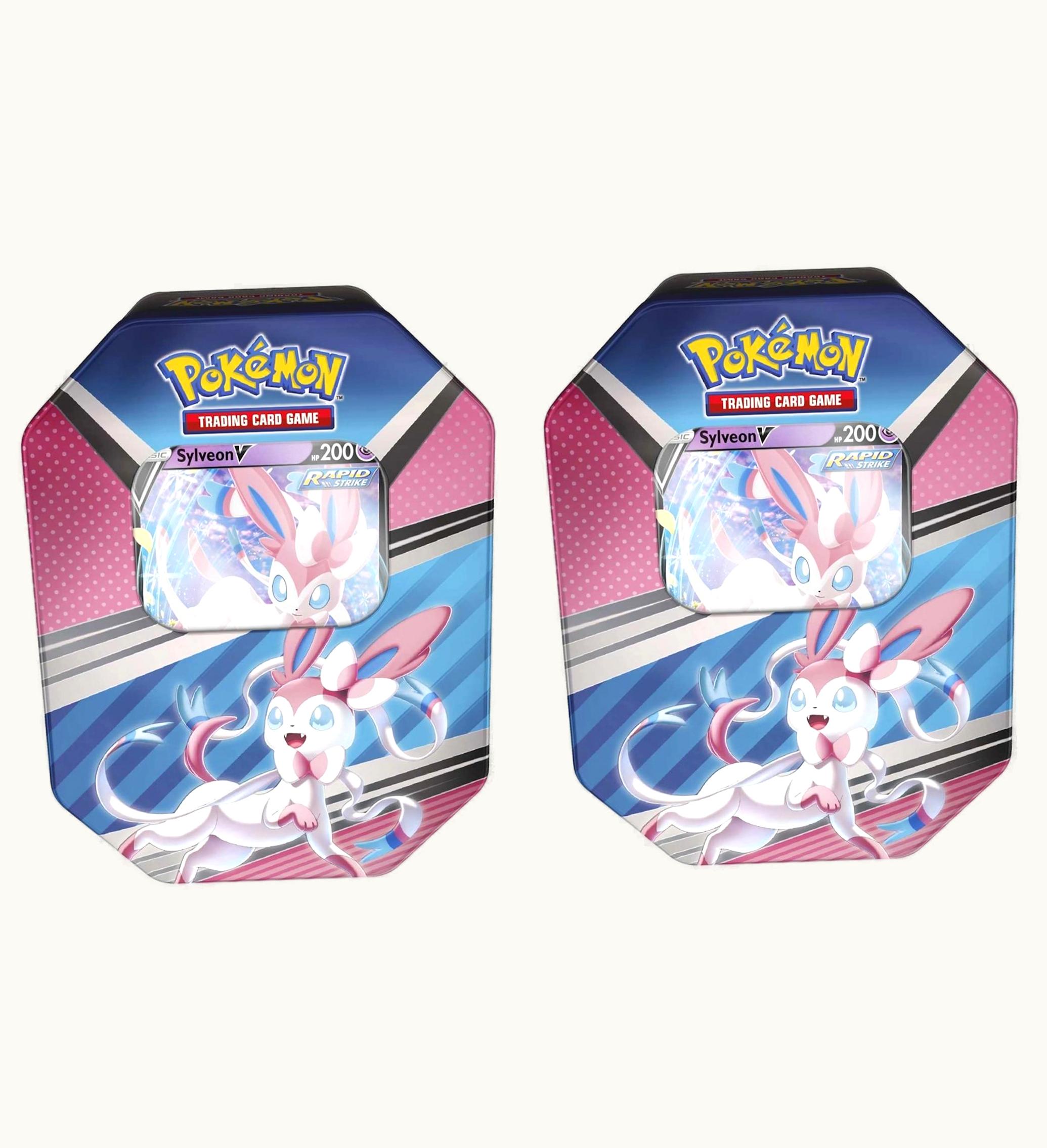 Pokemon Pokemon TCG V Heroes Sylveon V Tin 4 Packs 2x Lot
