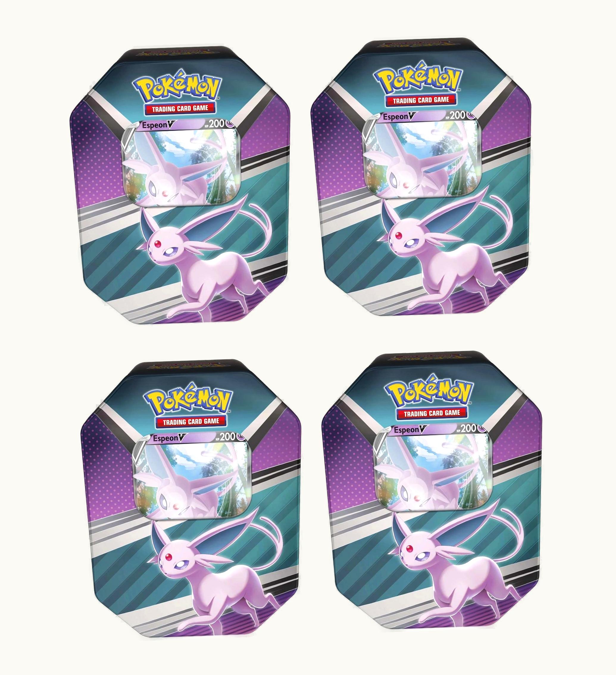 Pokemon Pokemon TCG V Heroes Espeon V Tin 4 Packs 4x Lot