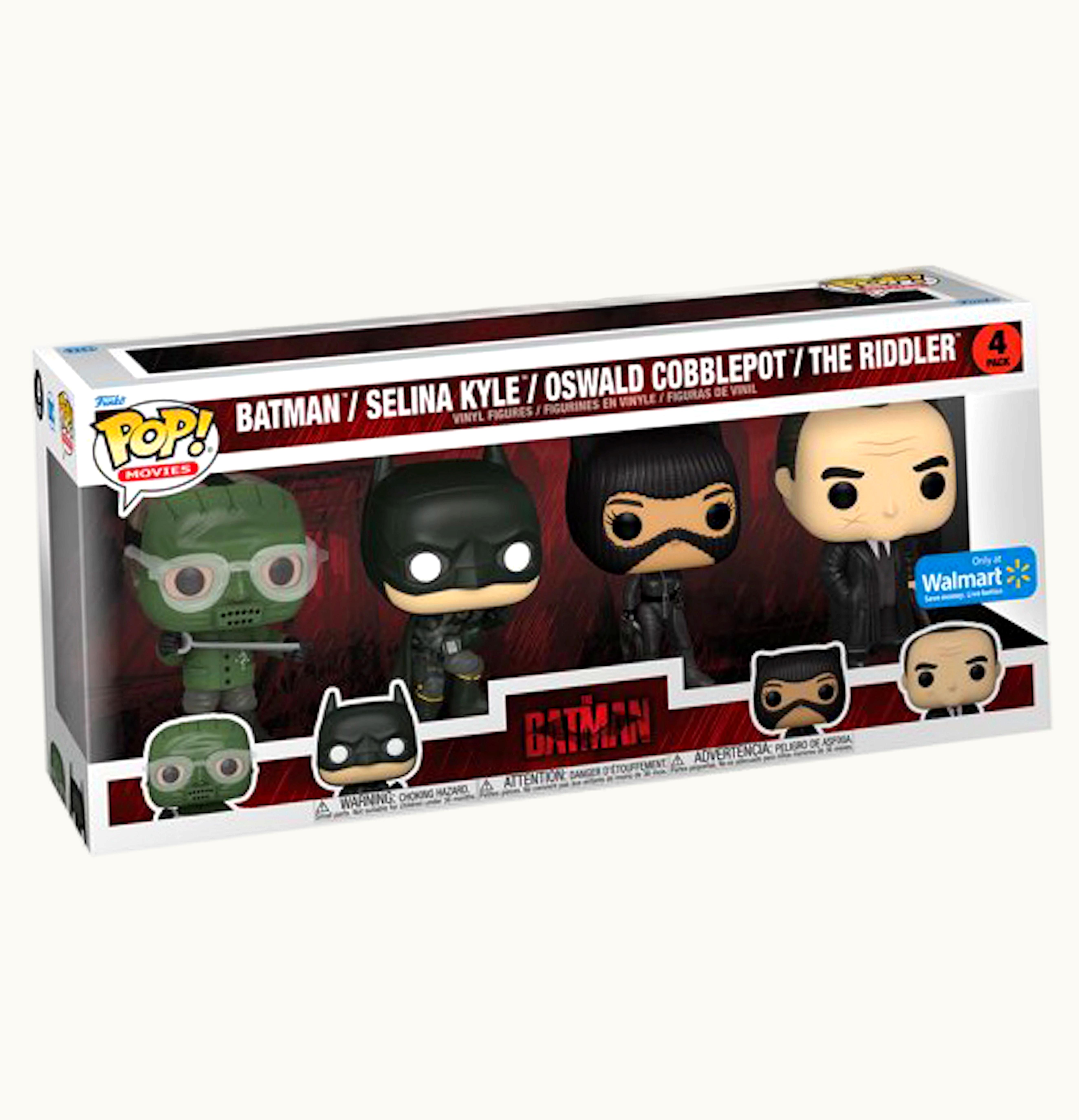 Funko Funko Pop Movies The Batman Batman Selina Kyle Oswald Cobblepot The Riddler Walmart Exclusive 4 Pack