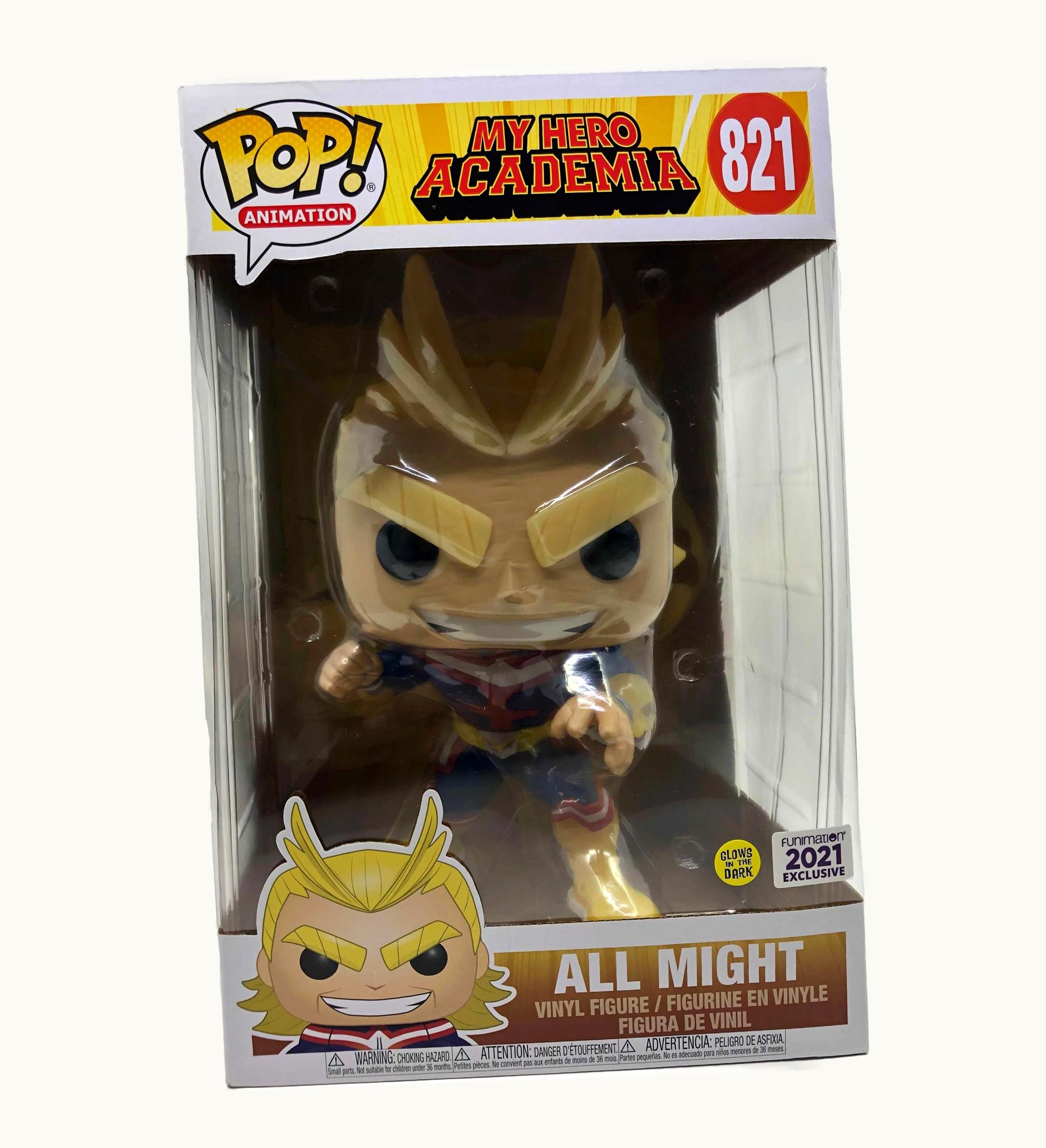 Funko Funko Pop Animation My Hero Academia All Might Glow Funimation Exclusive 10 Inch Figure 821