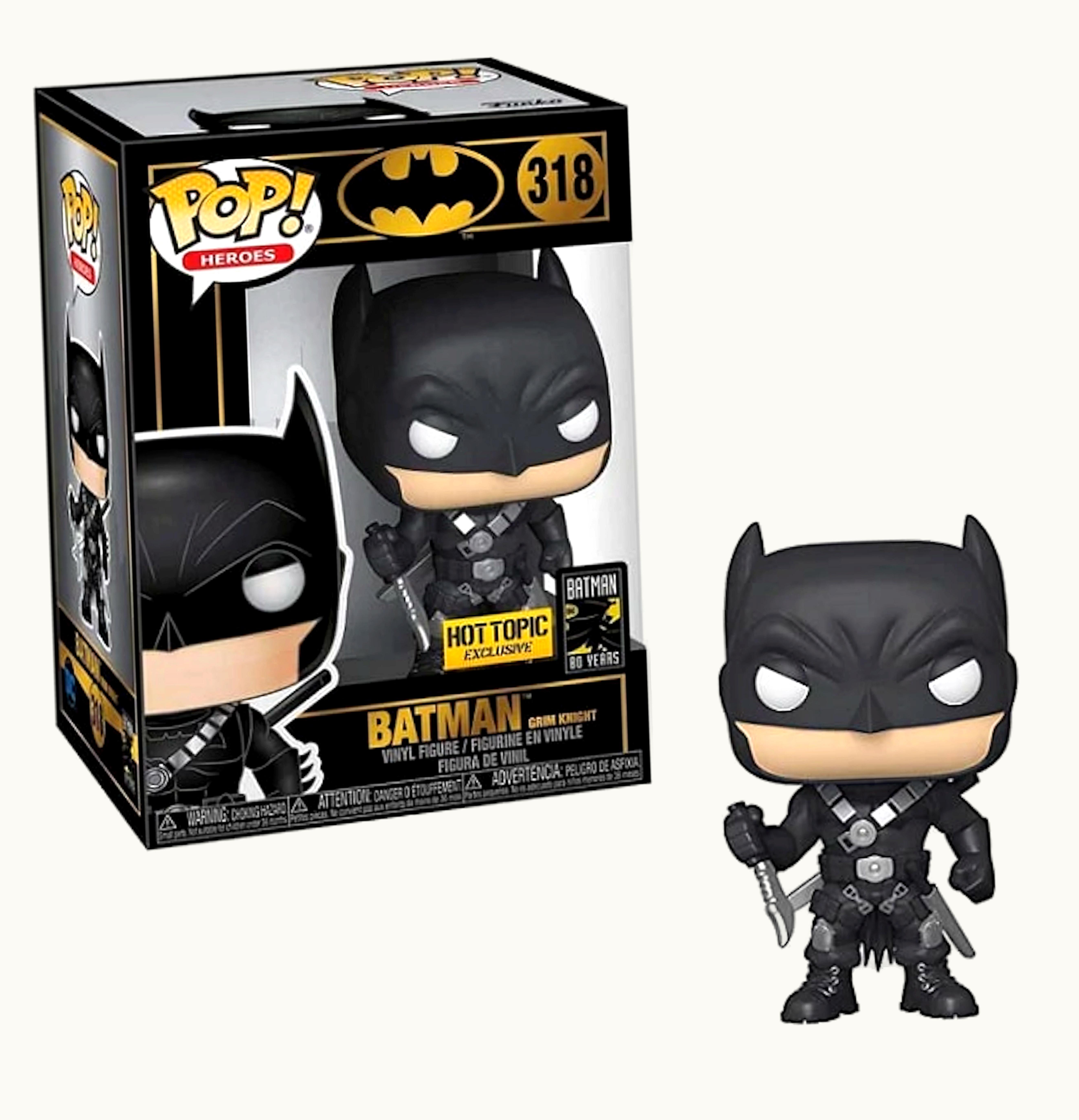 Funko Funko Pop Heroes Batman 80th Batman Grim Knight Hot Topic Exclusive Figure 318