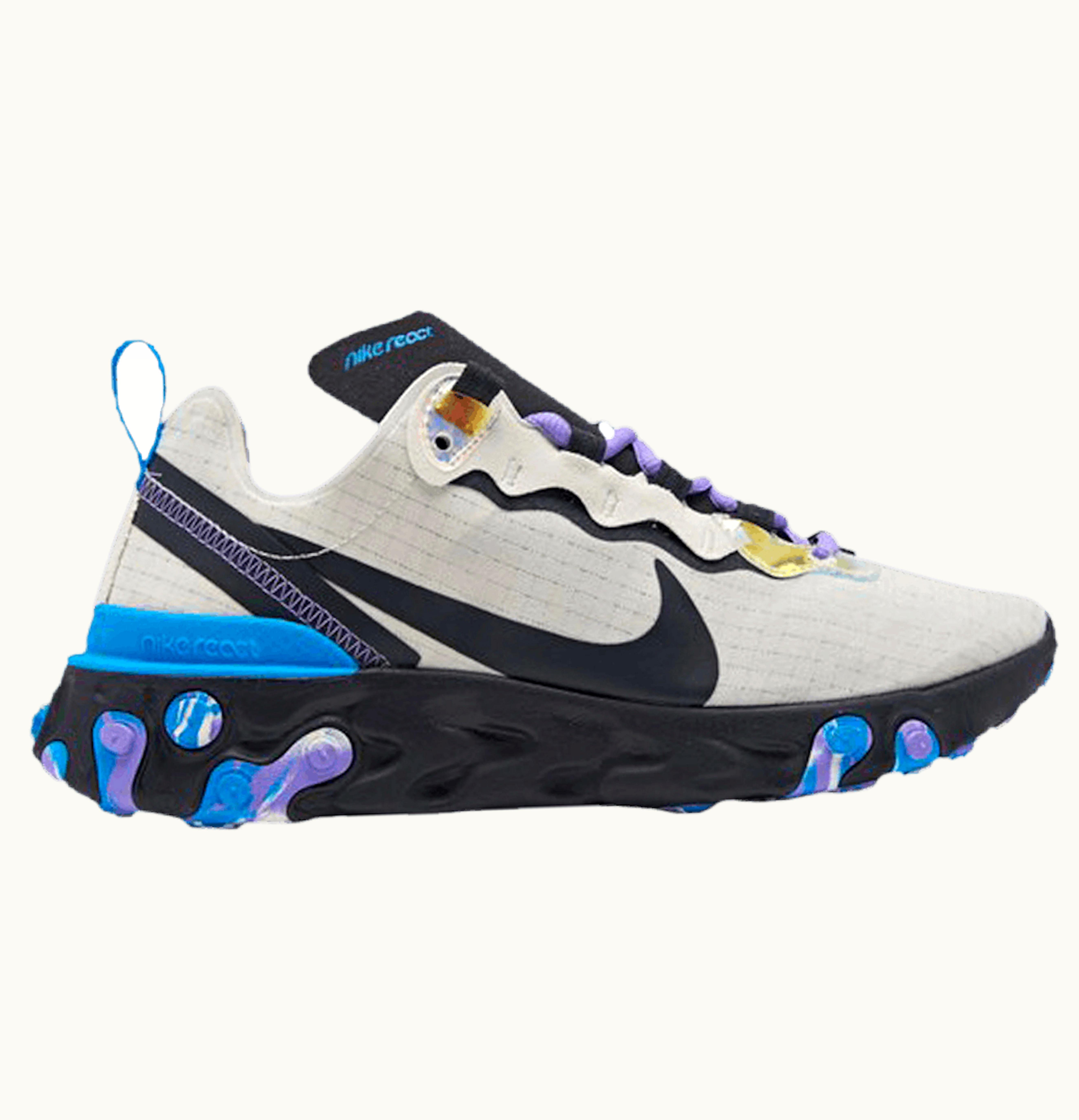 Nike Nike React Element 55 Off Noir Blue W