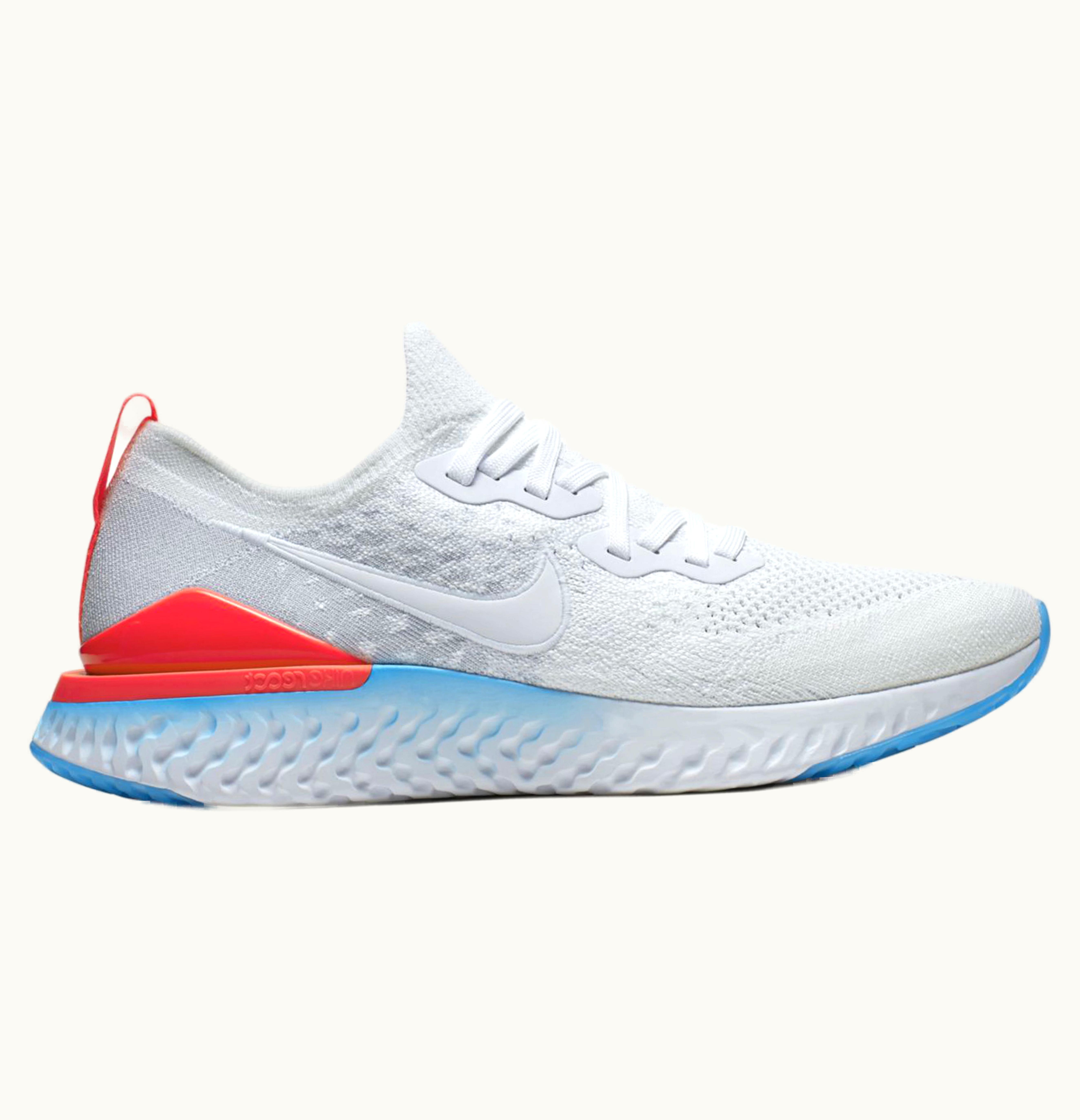 Nike Nike Epic React Flyknit 2 Blue Hero Bright Crimson