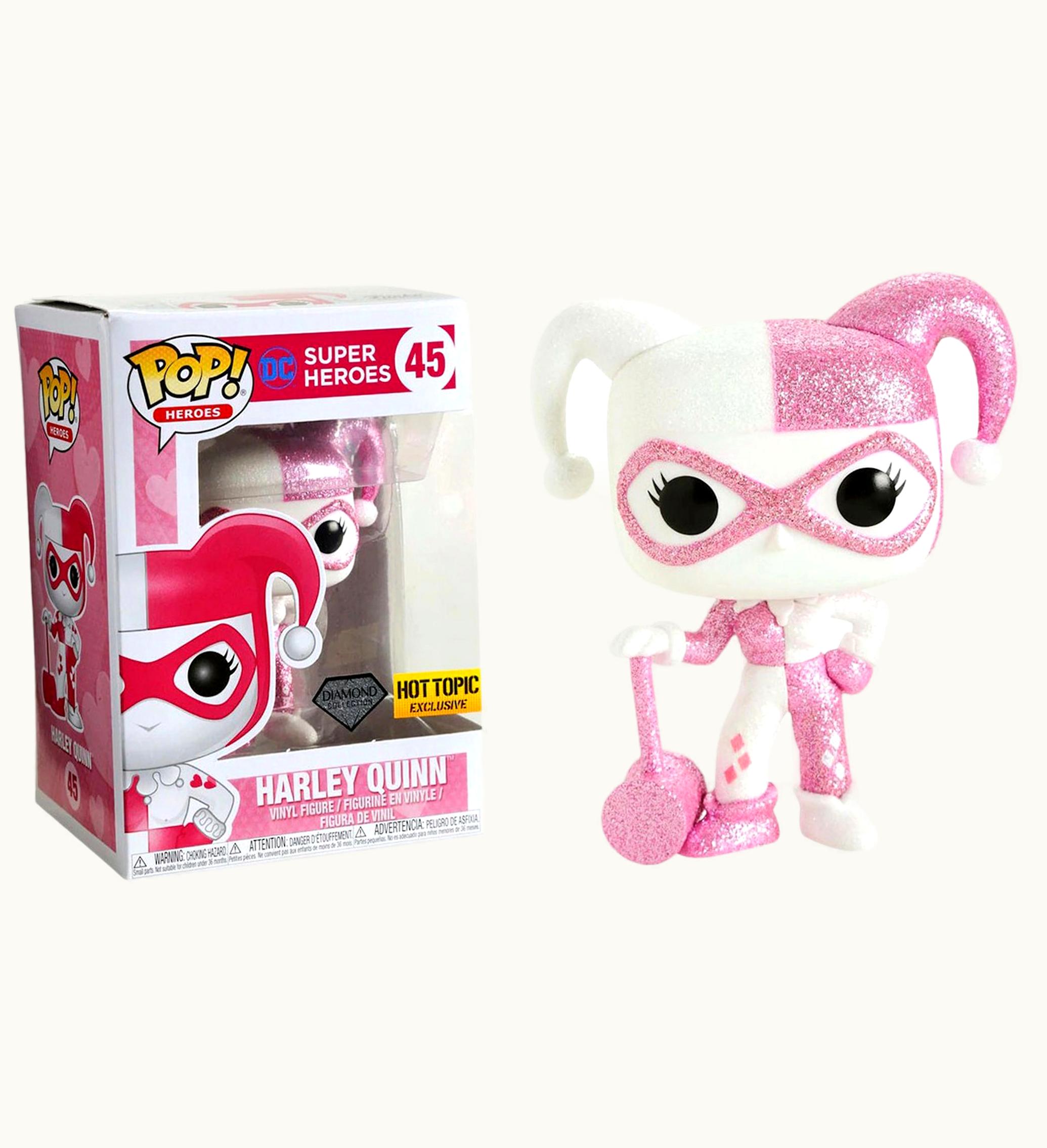 Funko Funko Pop Heroes DC Super Heroes Harley Quinn Pink Diamond Collection Hot Topic Exclusive Figure 45