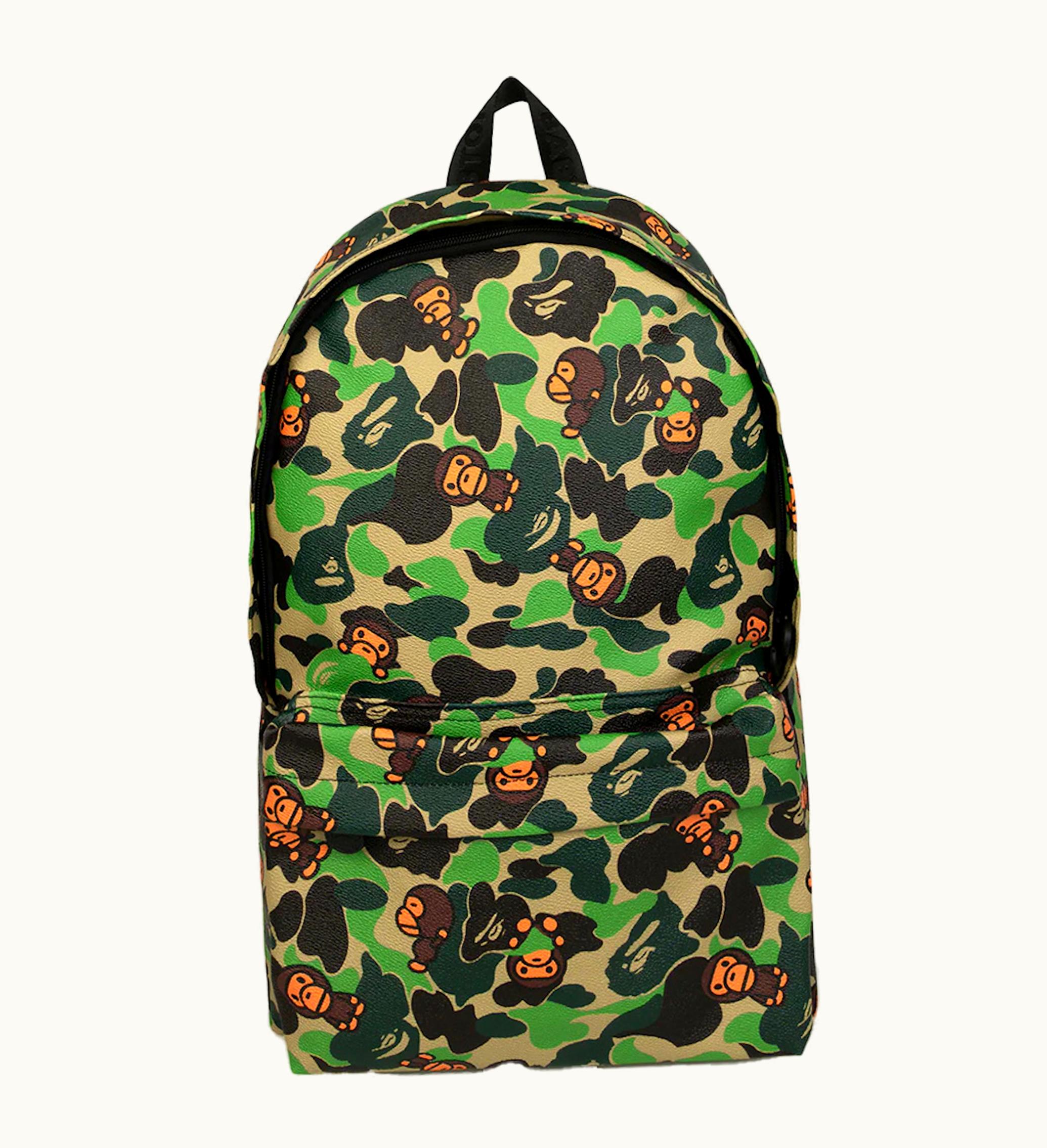 BAPE BAPE Baby Milo Abc Camo Large Backpack Green