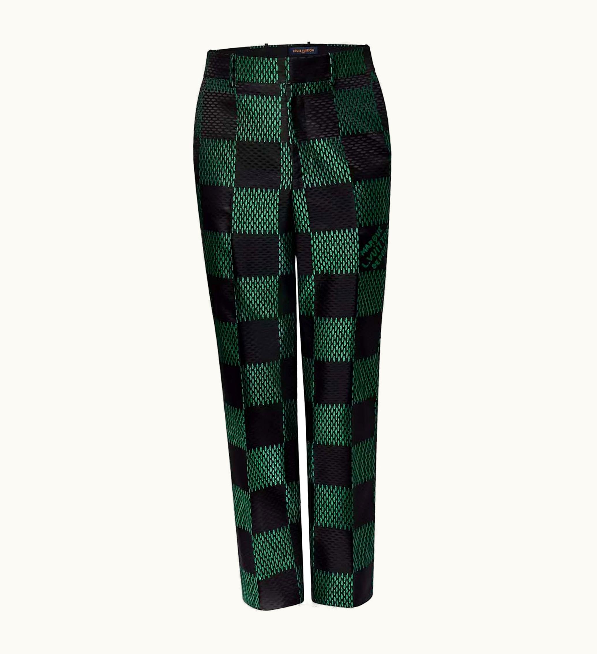 Louis Vuitton Louis Vuitton Damier Nylon Cigarette Pants Jolly Green