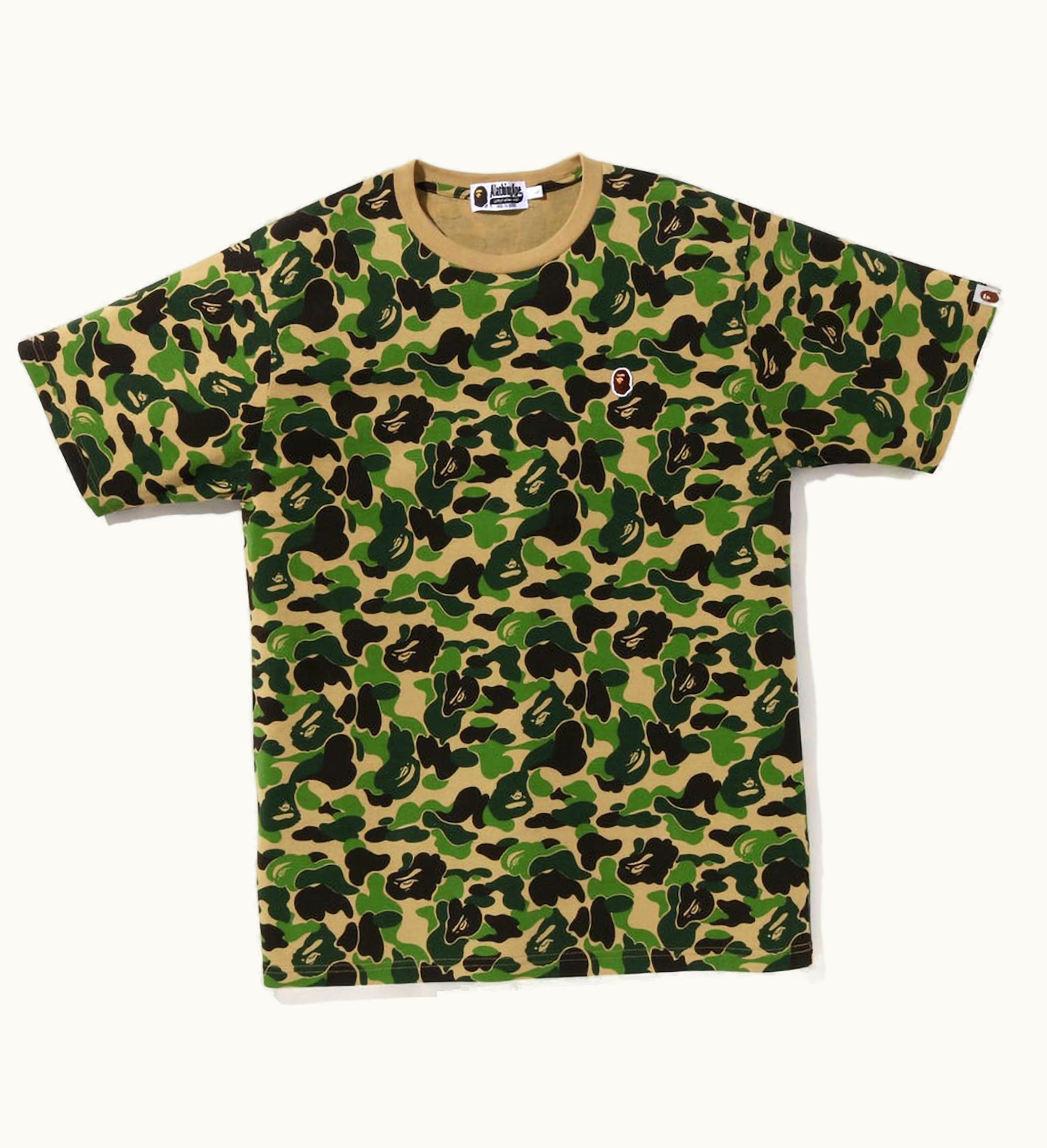 BAPE BAPE Abc Camo Ape Head One Point Tee Green