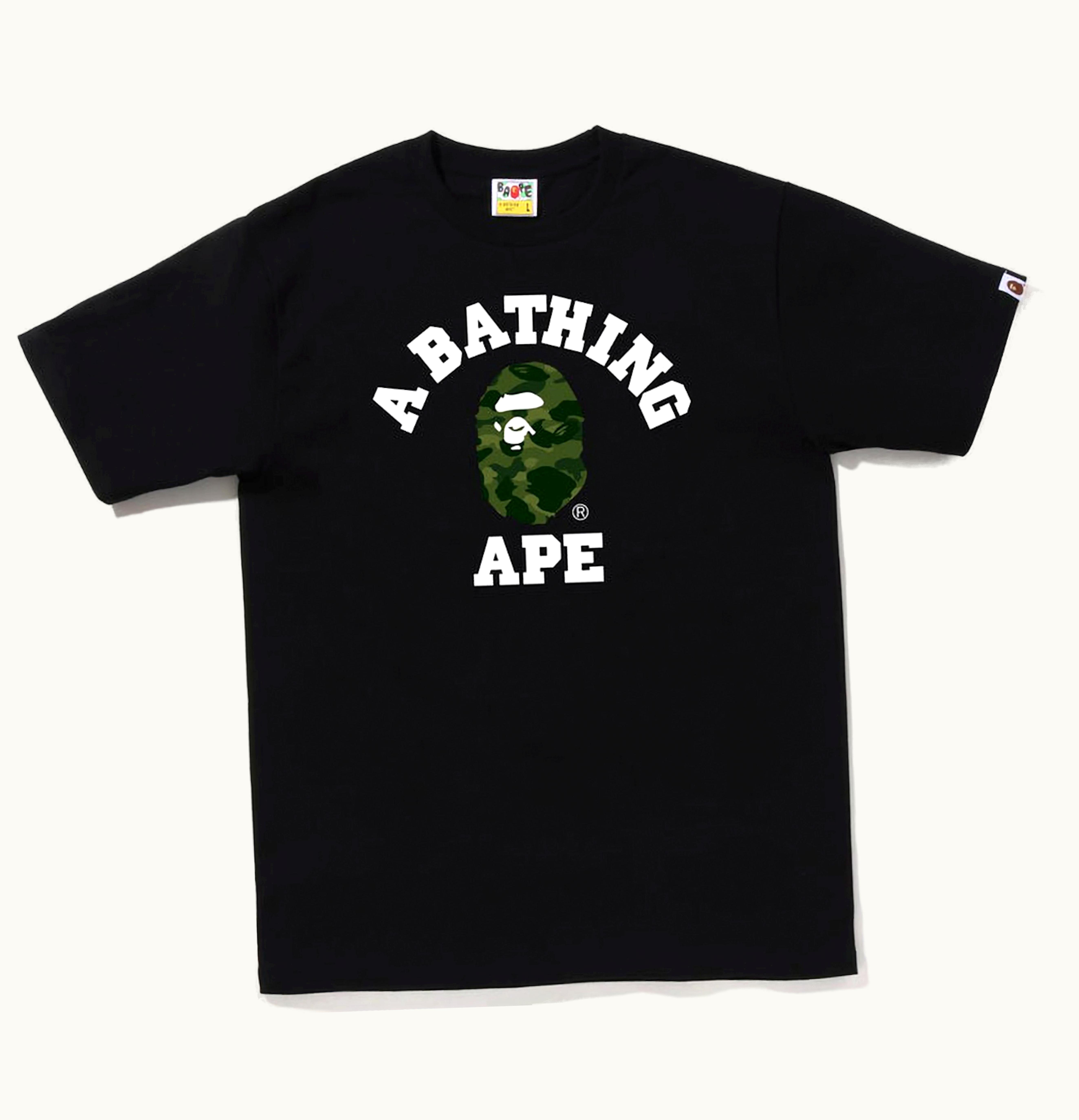 BAPE BAPE Color Camo College Tee FW22 Black Green