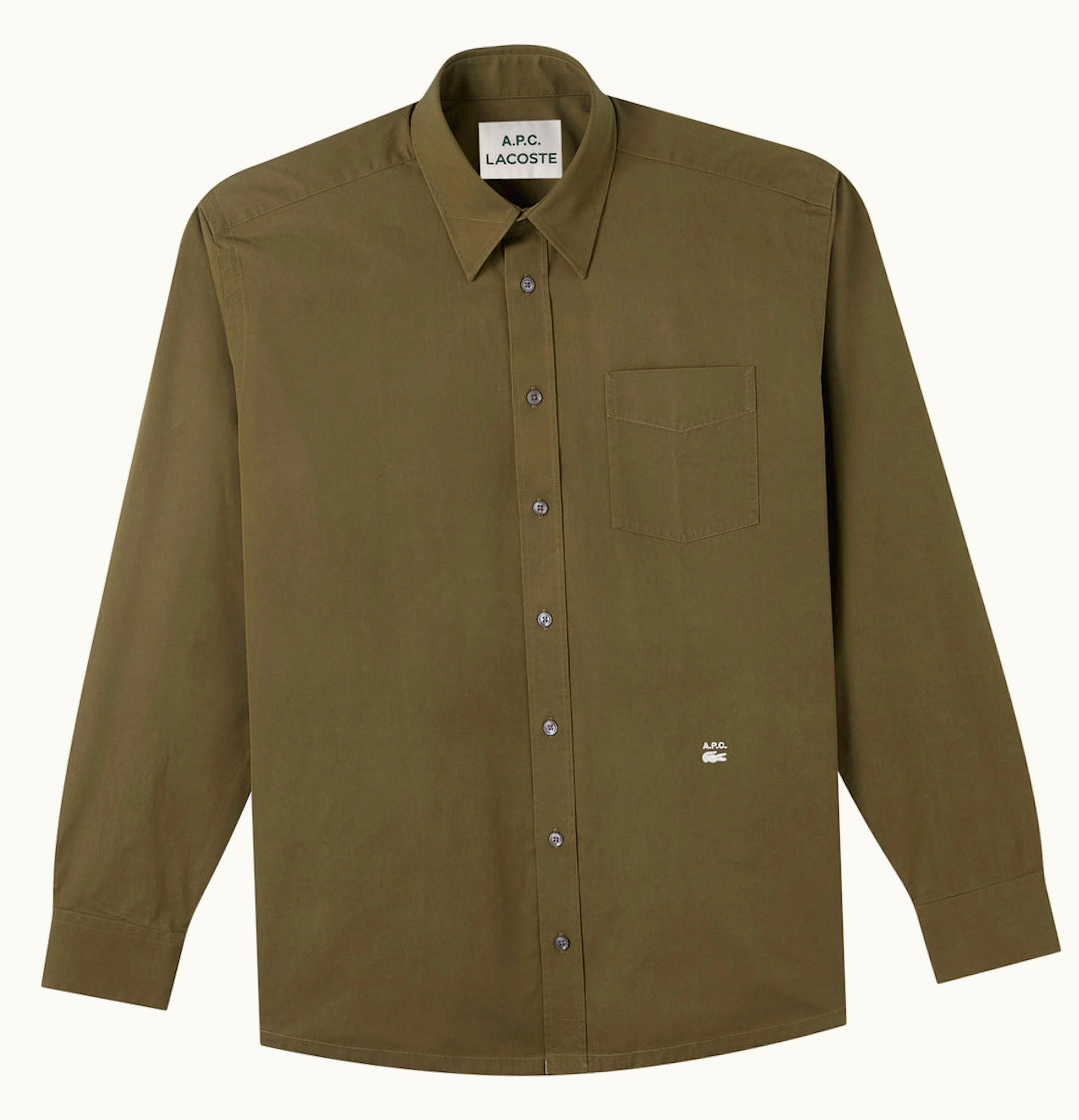 A.P.C. Apc X Lacoste Womens Shirt Khaki Green