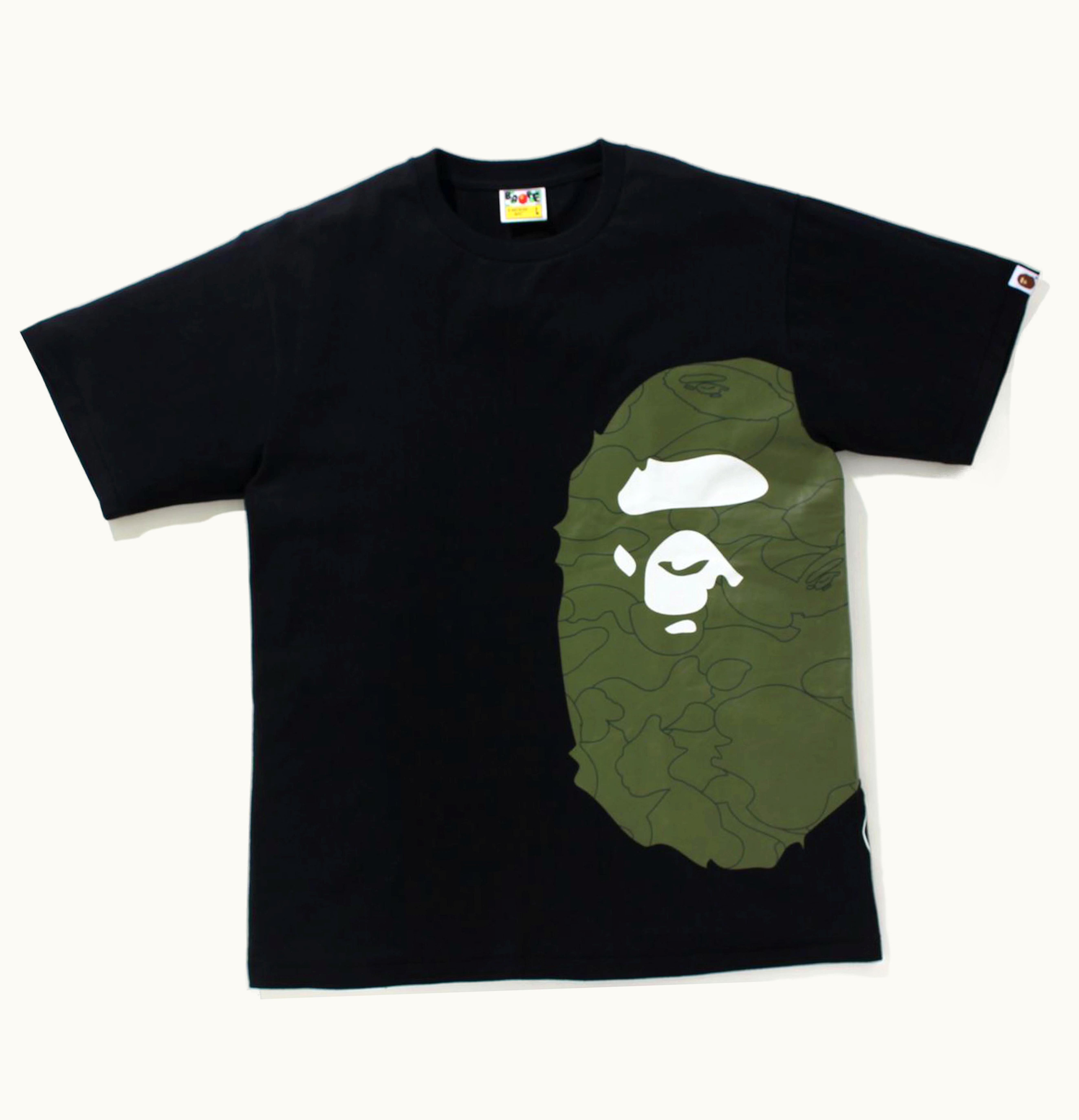 BAPE BAPE Line 1st Camo Side Big Ape Head Tee Black Green