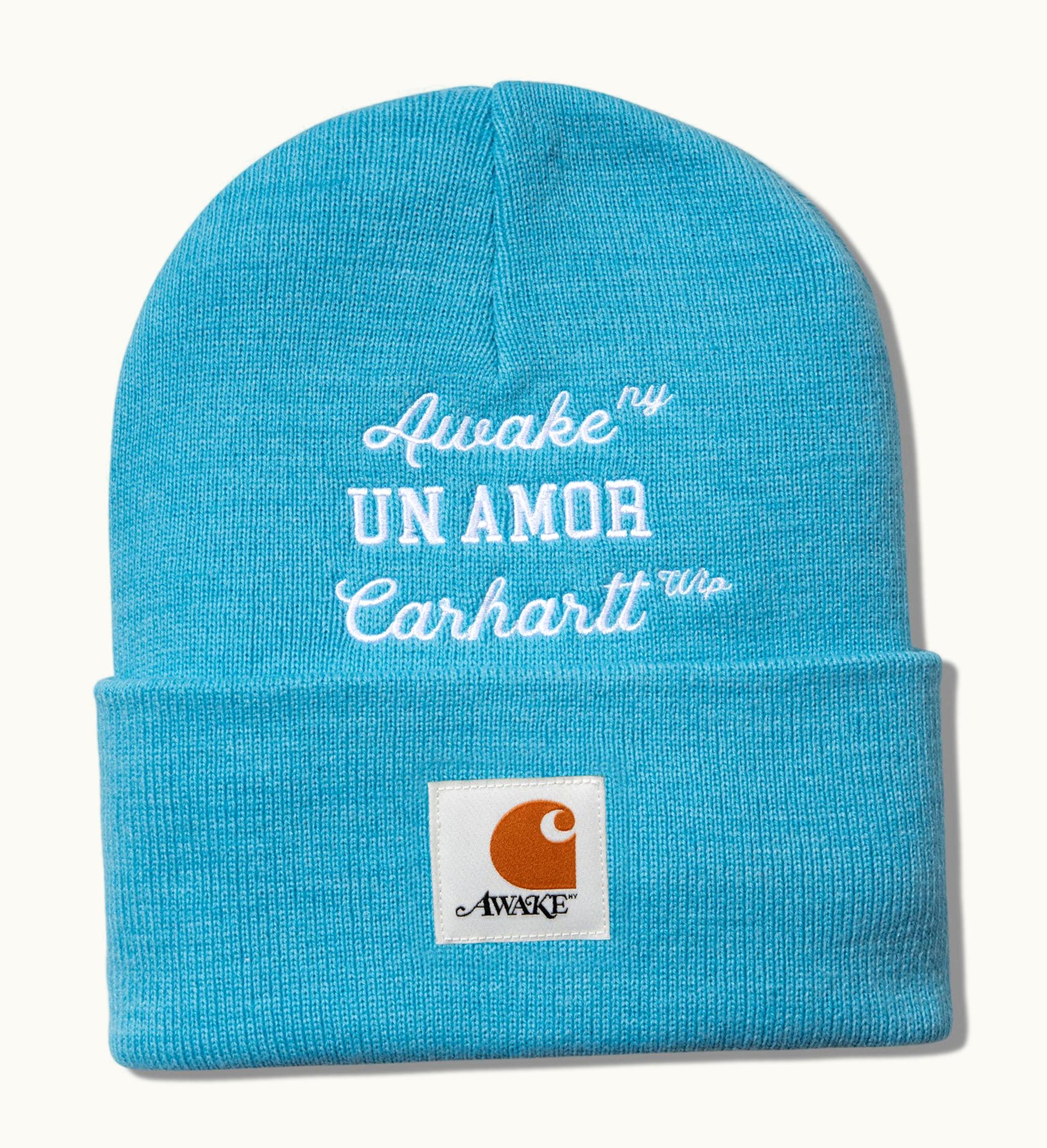 Awake NY X Carhartt WIP Un Amor Beanie Blue