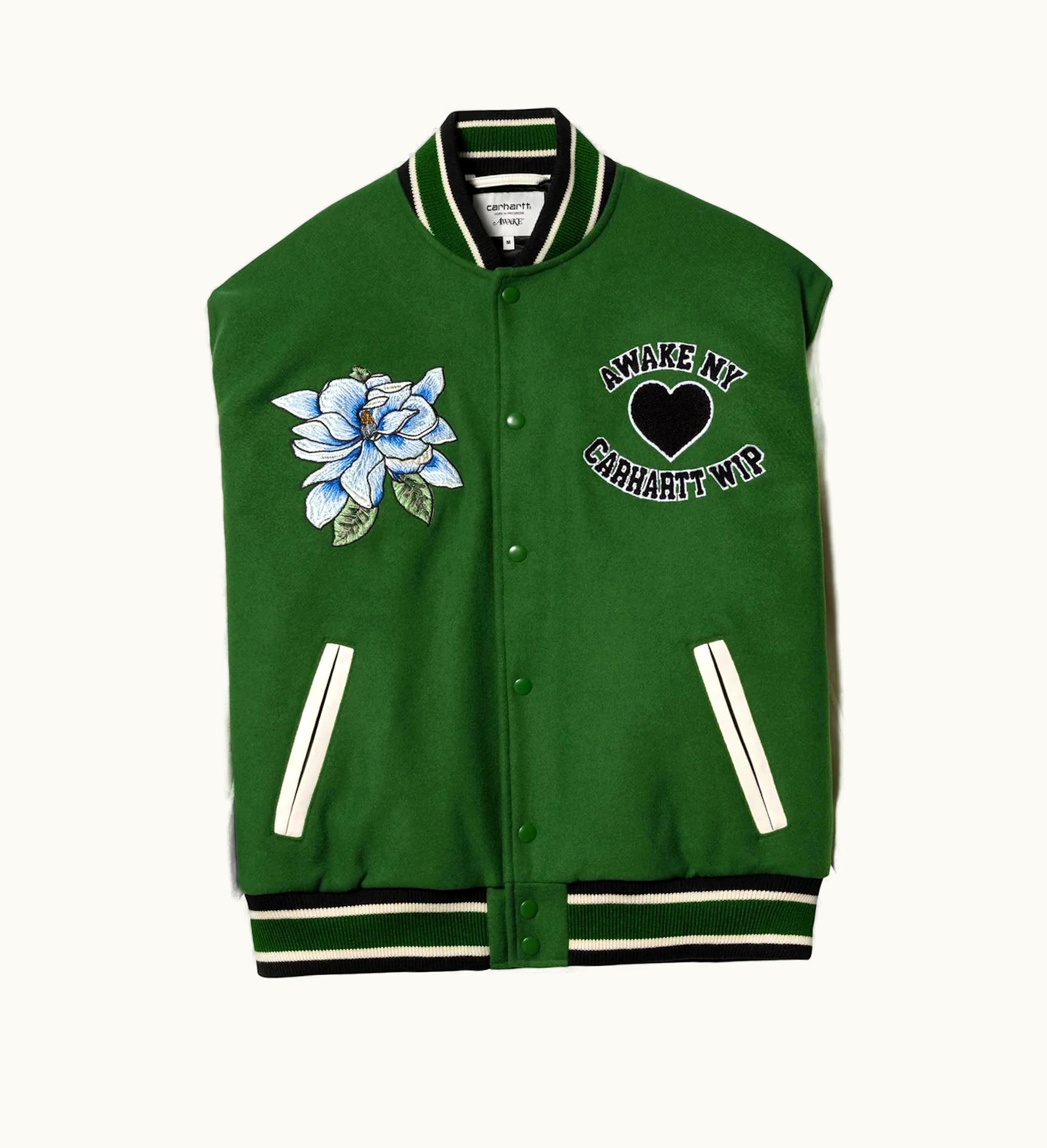 Awake NY X Carhartt WIP Teddy Jacket Green Cream