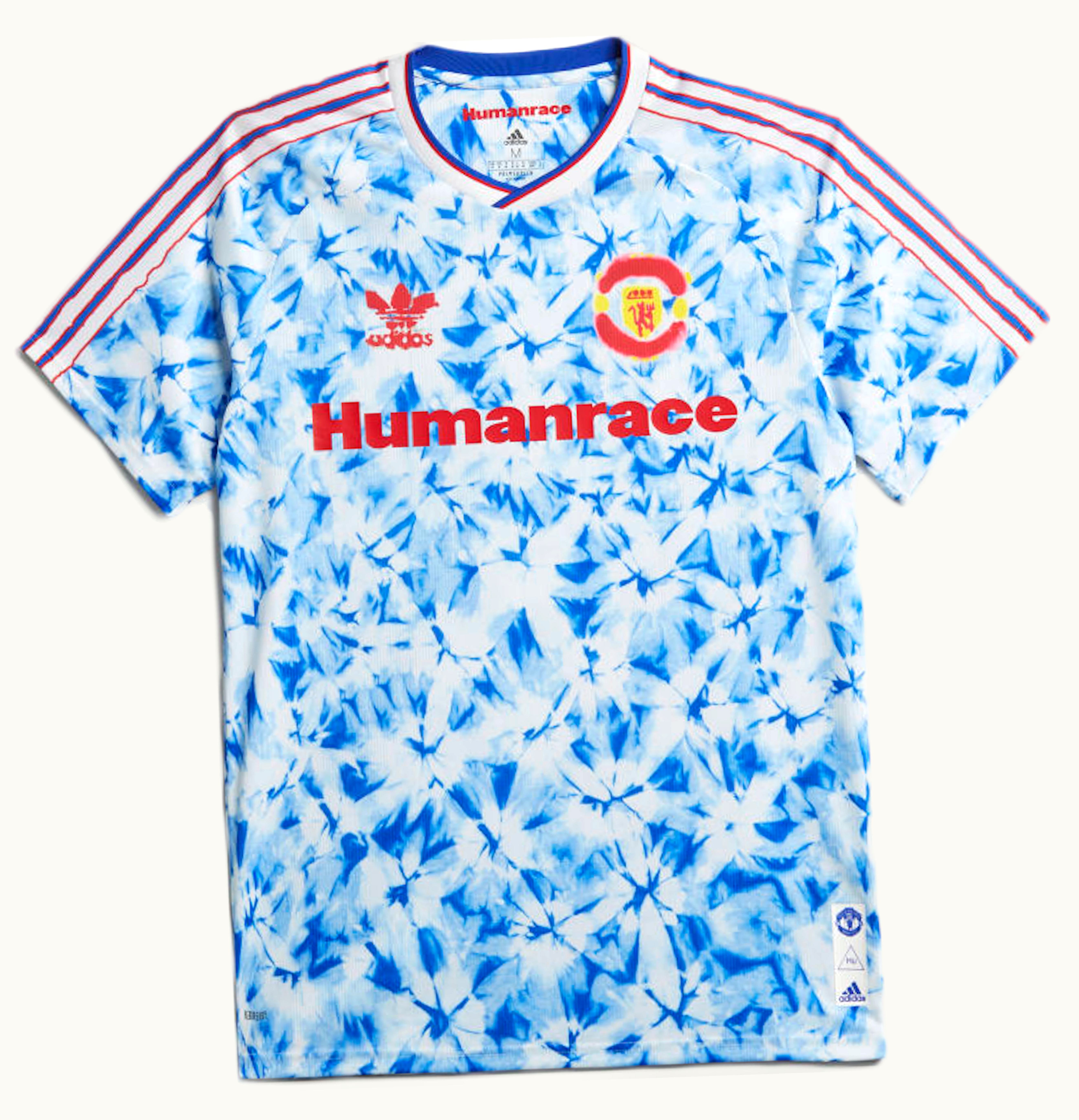 Adidas adidas Manchester United Human Race Jersey White Bold Blue
