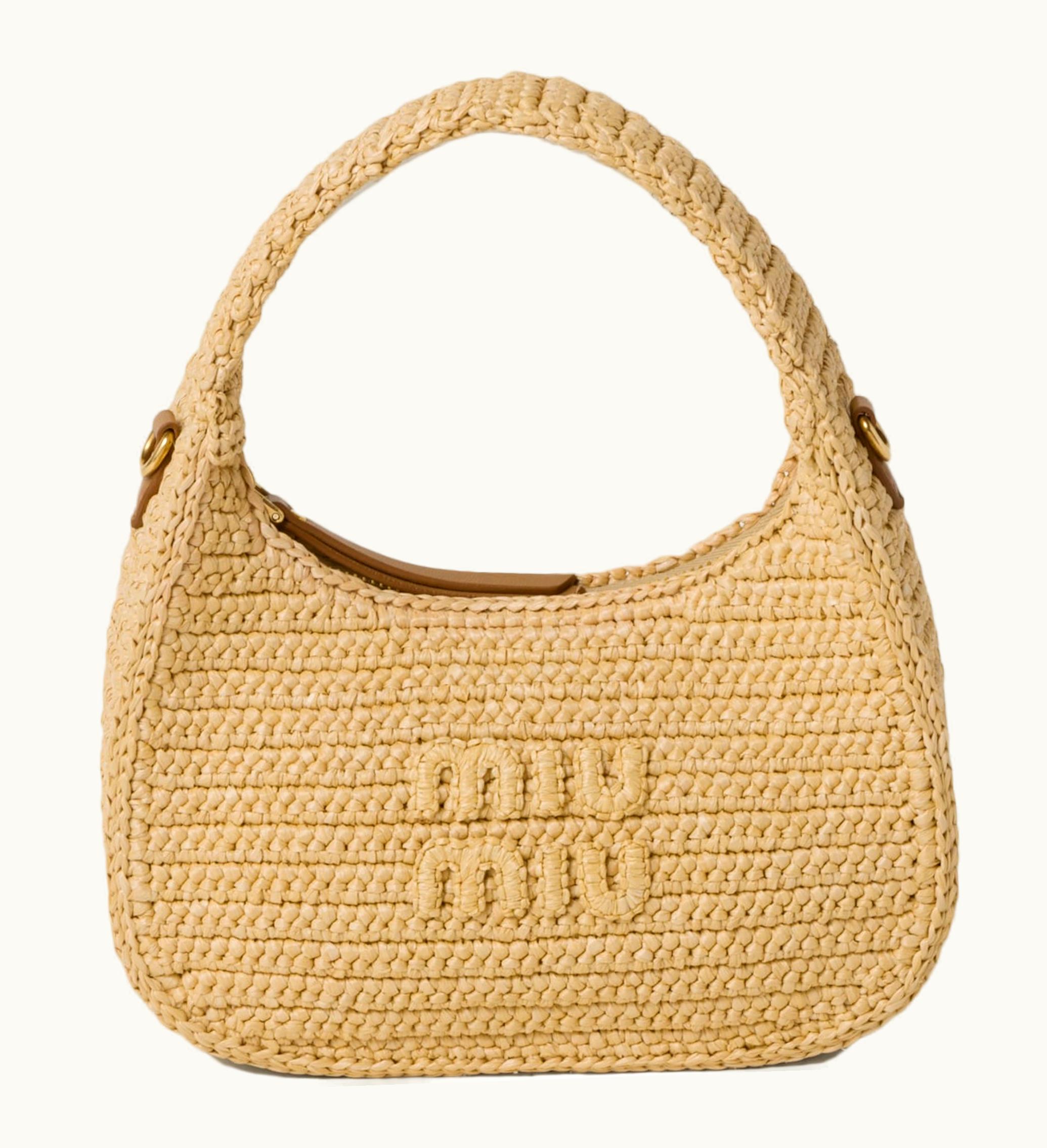 Miu Miu Miu Miu Wander Crochet Handbag Natural