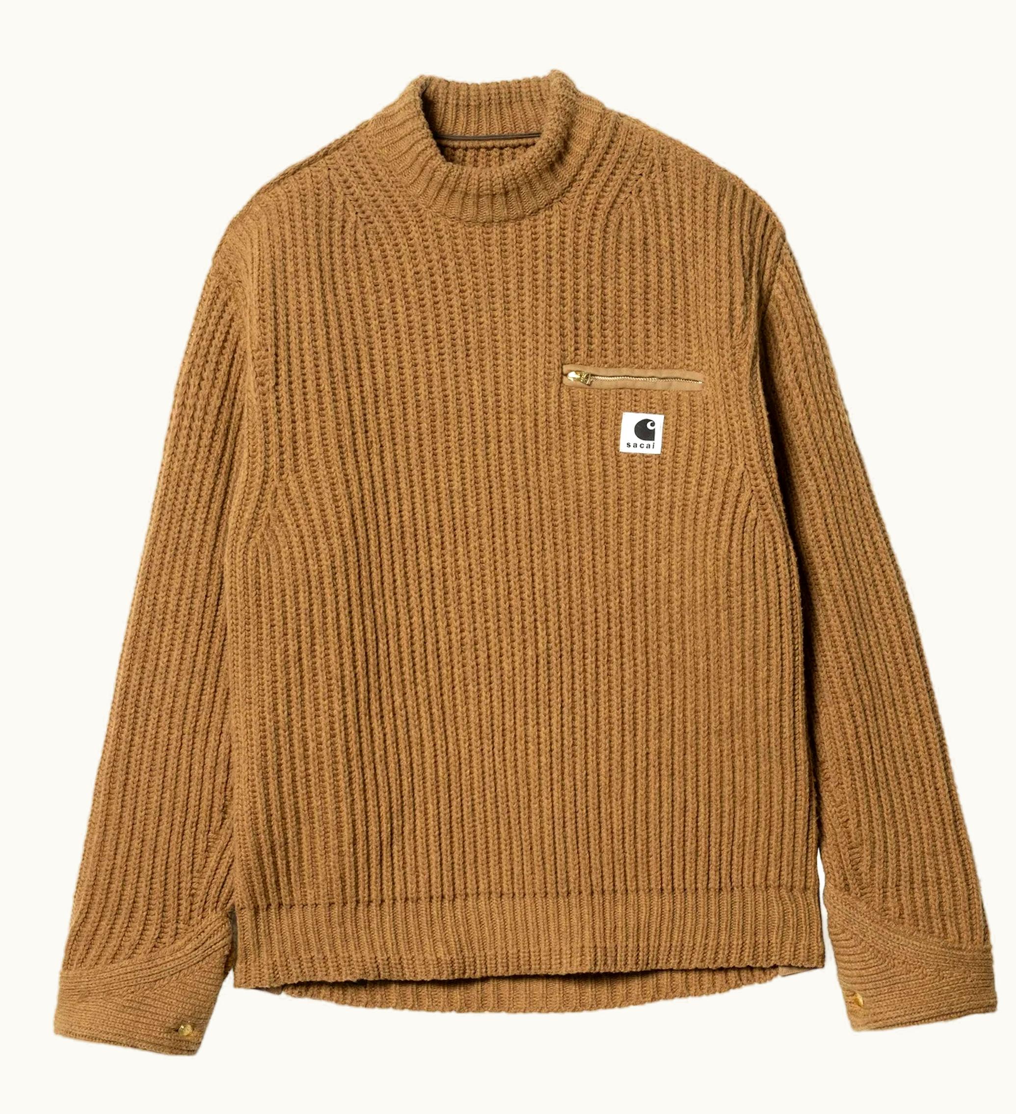 Sacai Sacai X Carhartt WIP Knit Detroit Pullover Beige