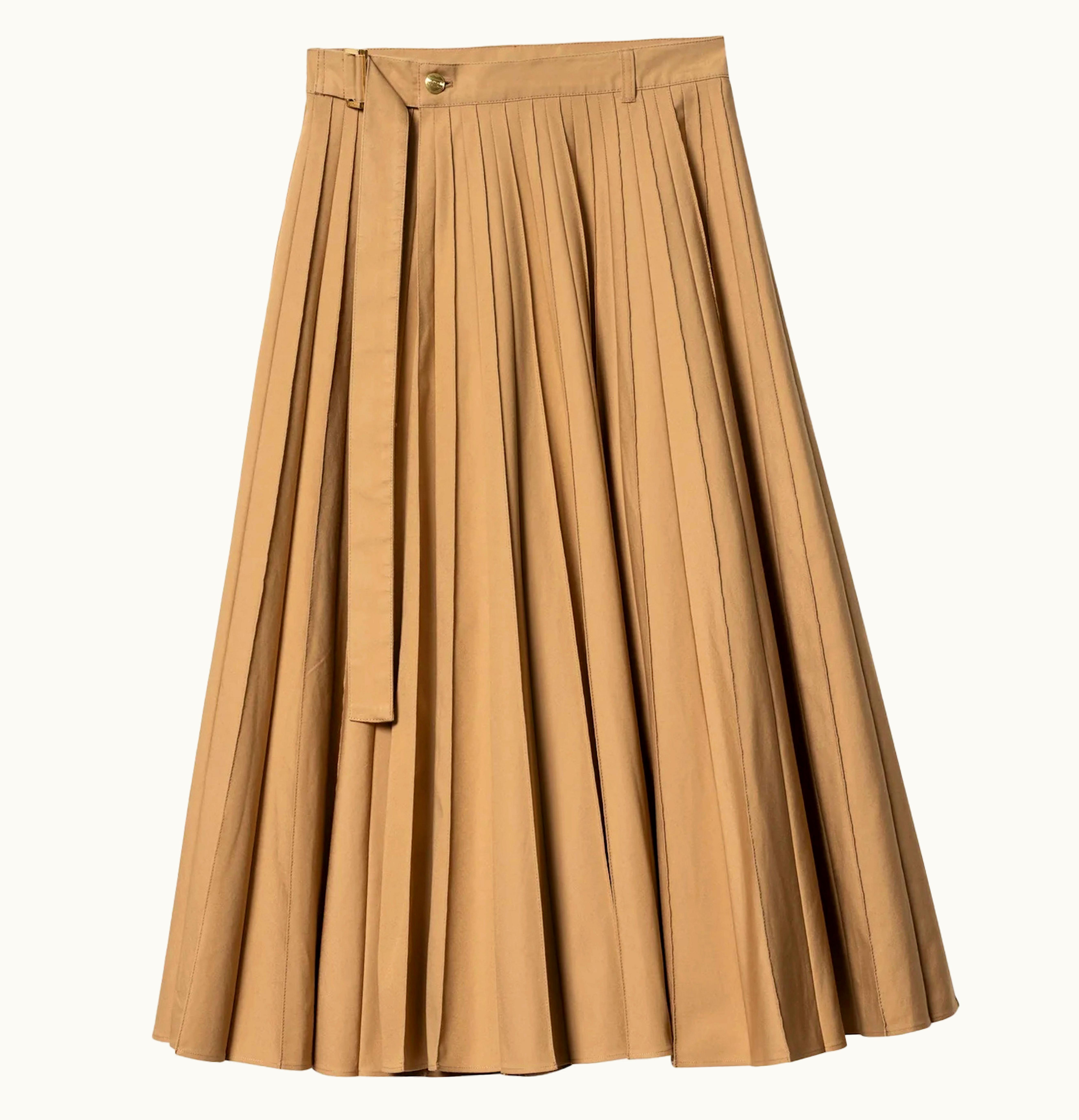 Sacai Sacai X Carhartt WIP Womens Pleated Skirt Beige