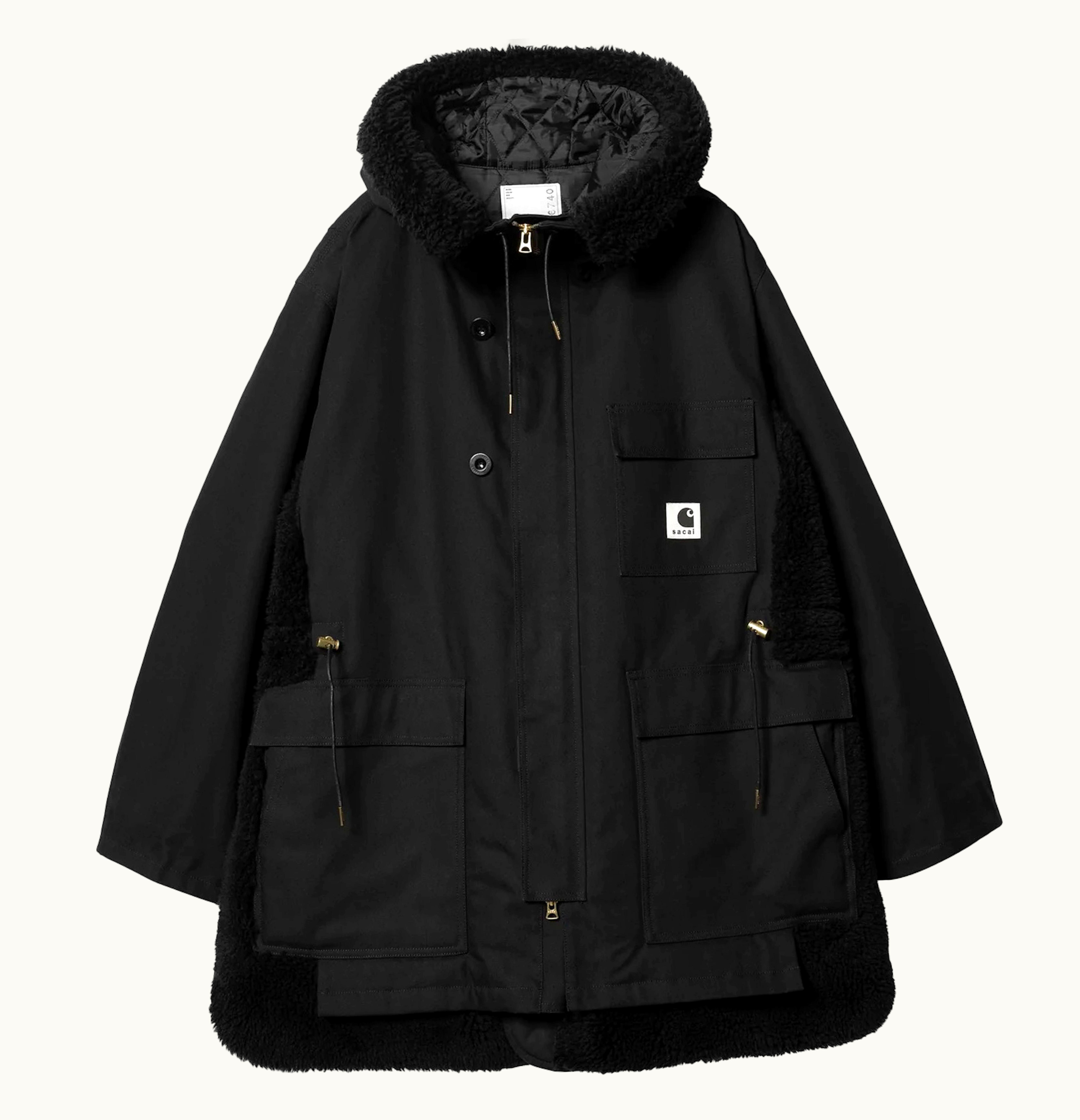 Sacai Sacai X Carhartt WIP Canvas Siberian Parka Black