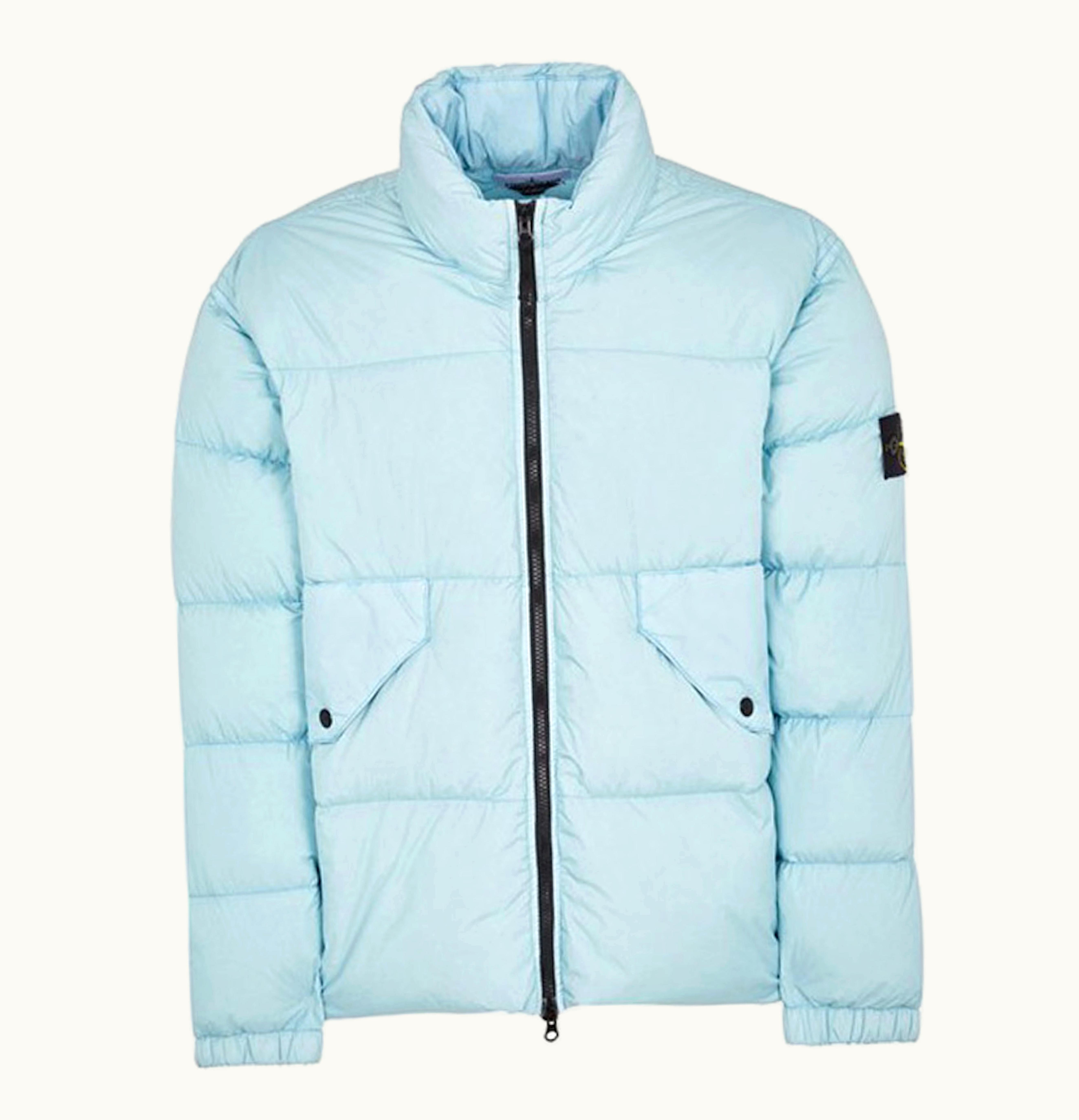 Stone Island Stone Island Garment Dyed 40623 Crinkle Reps Recycled Nylon Jacket Sky Blue