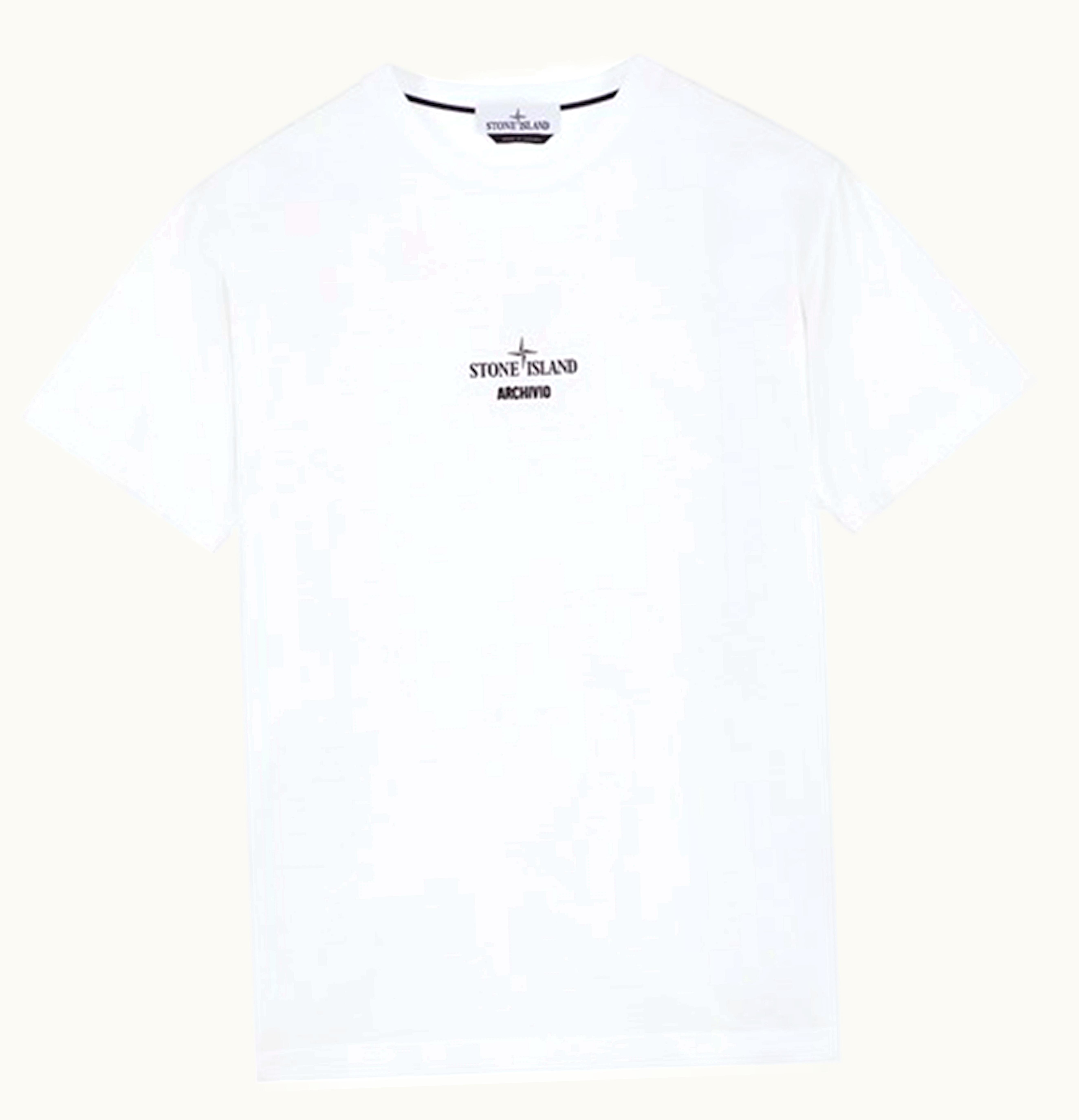 Stone Island Stone Island 2ns91 Stone Island Archivio Project Pvc T Shirt White
