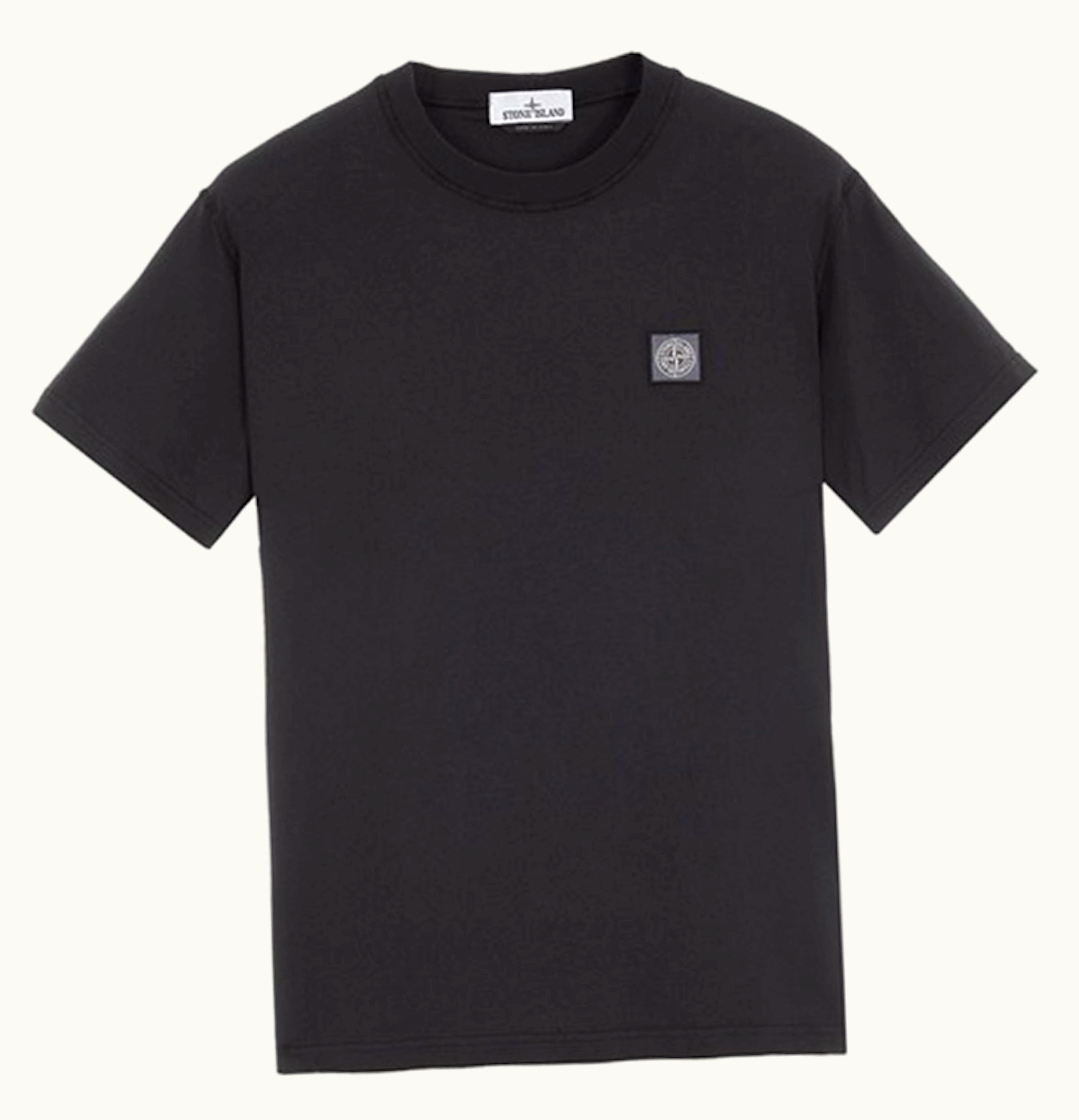 Stone Island Stone Island 23757 Organic Cotton Fissato Effect T Shirt Black