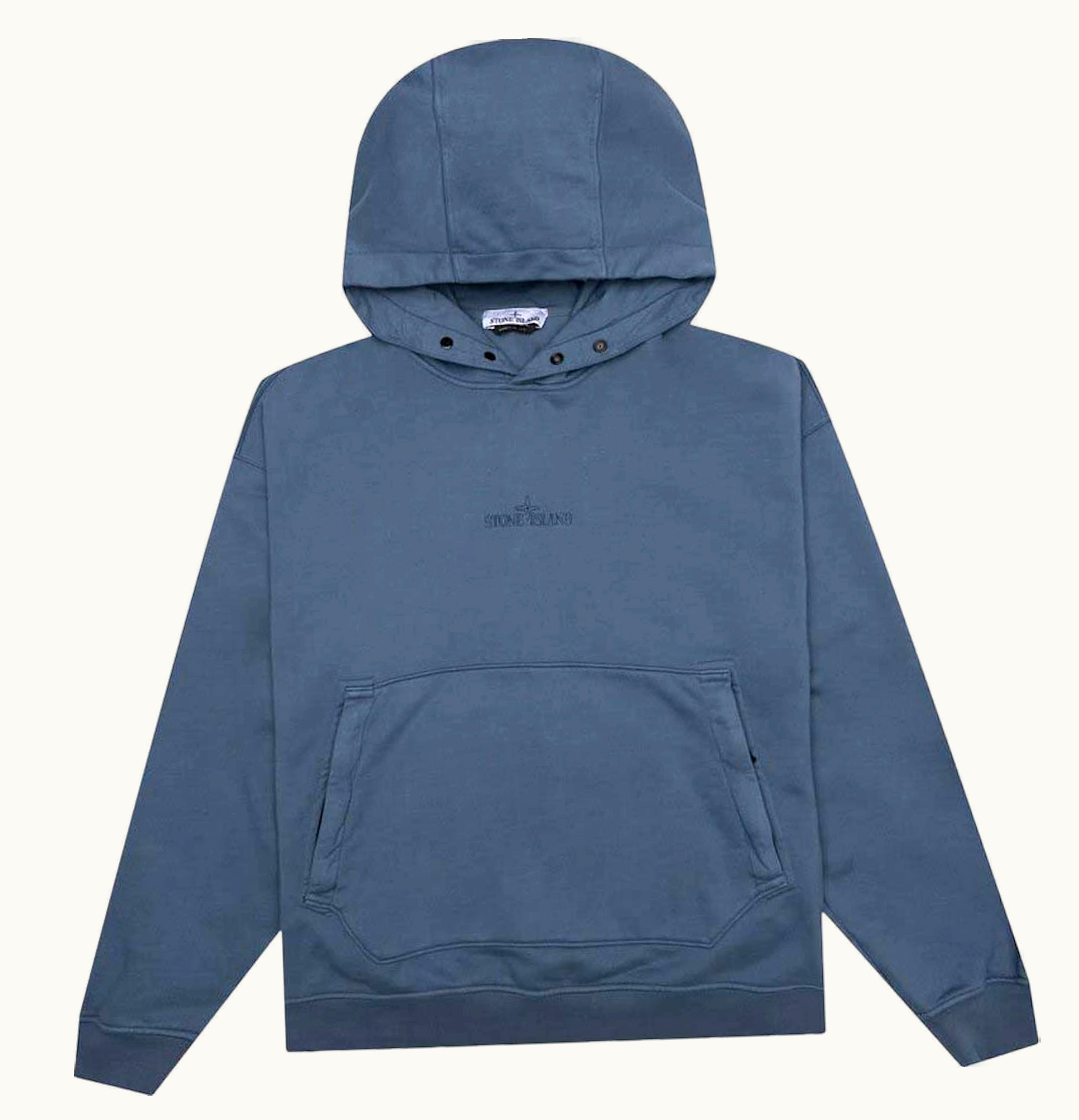 Stone Island Stone Island Stone Island Hooded Sweatshirt Avio Blue Blue