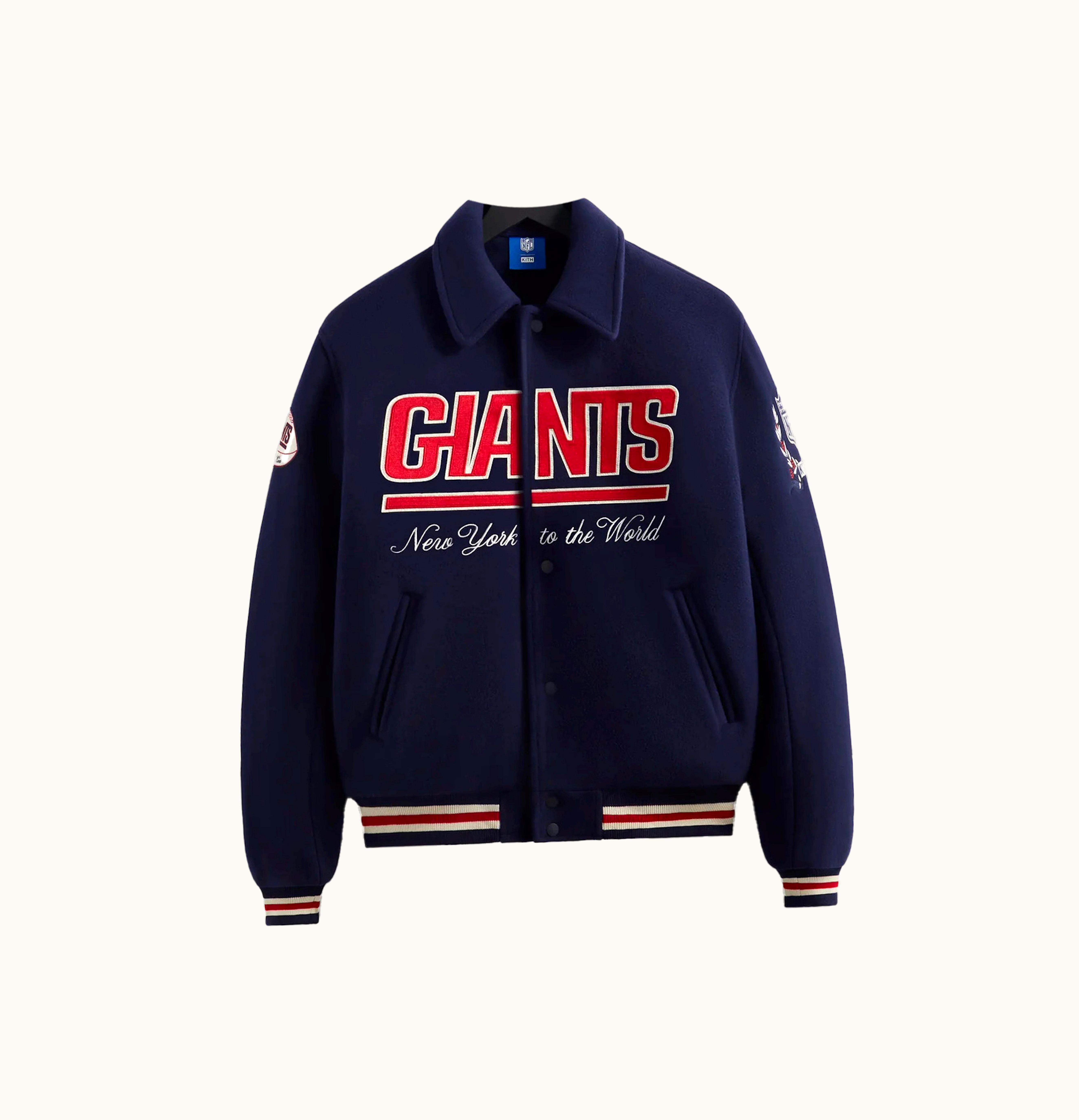 Kith Kith X NFL Giants Wool Collared Coaches Jacket Nocturnal