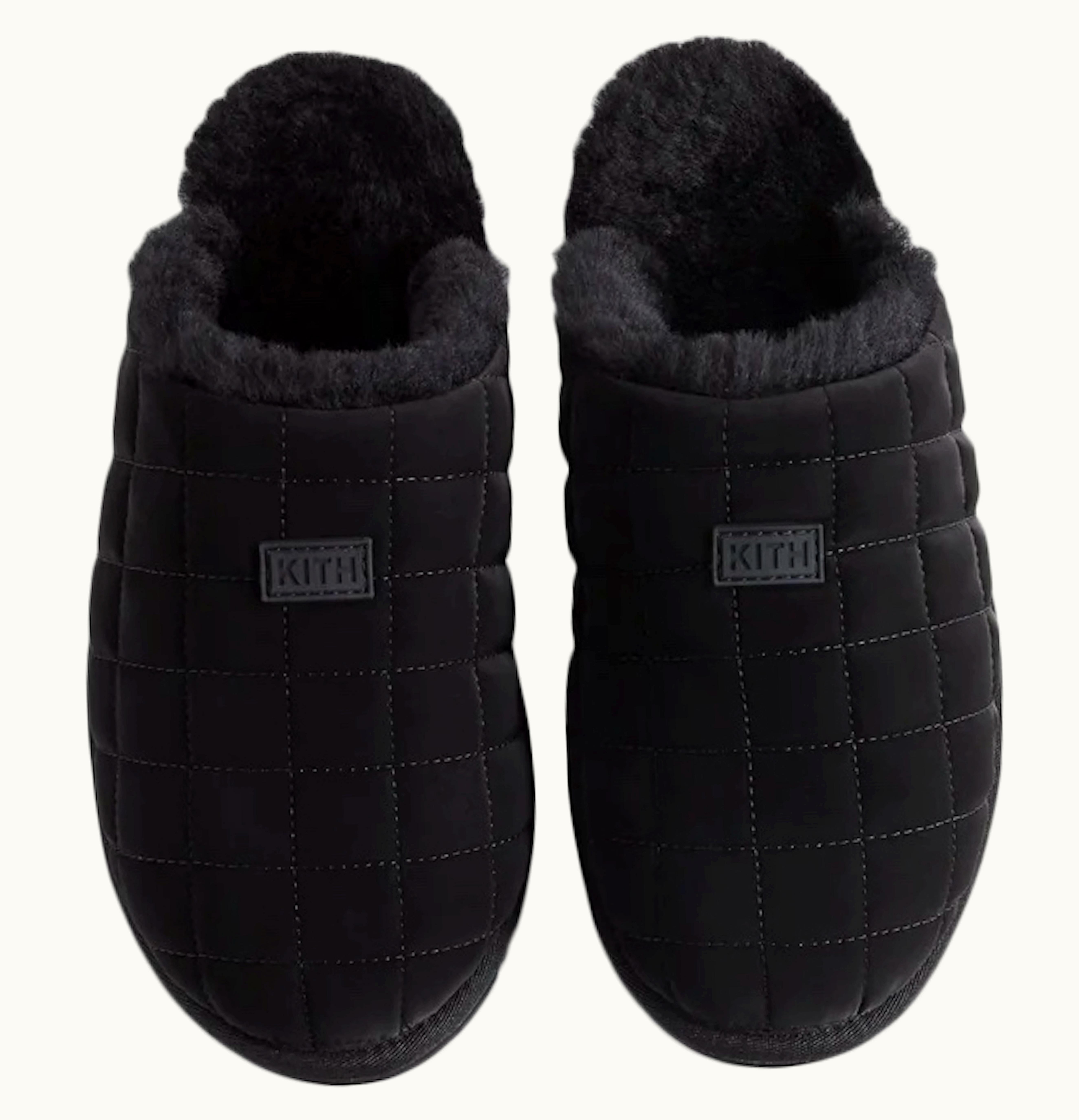 Kith Kith Puffed Classic Logo Slipper Kithmas Black