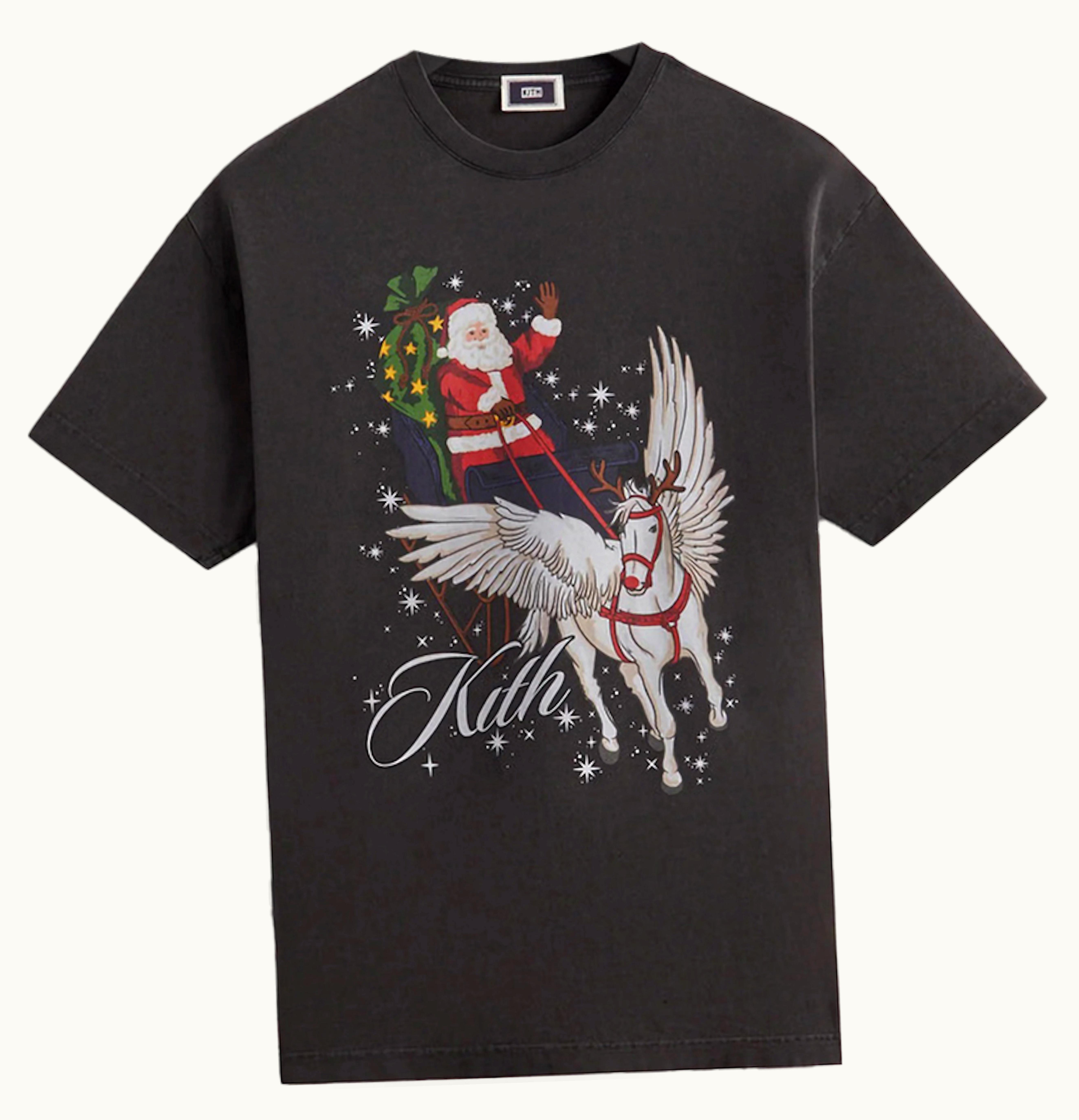 Kith Kith Kithmas Sleigh Vintage Tee Black