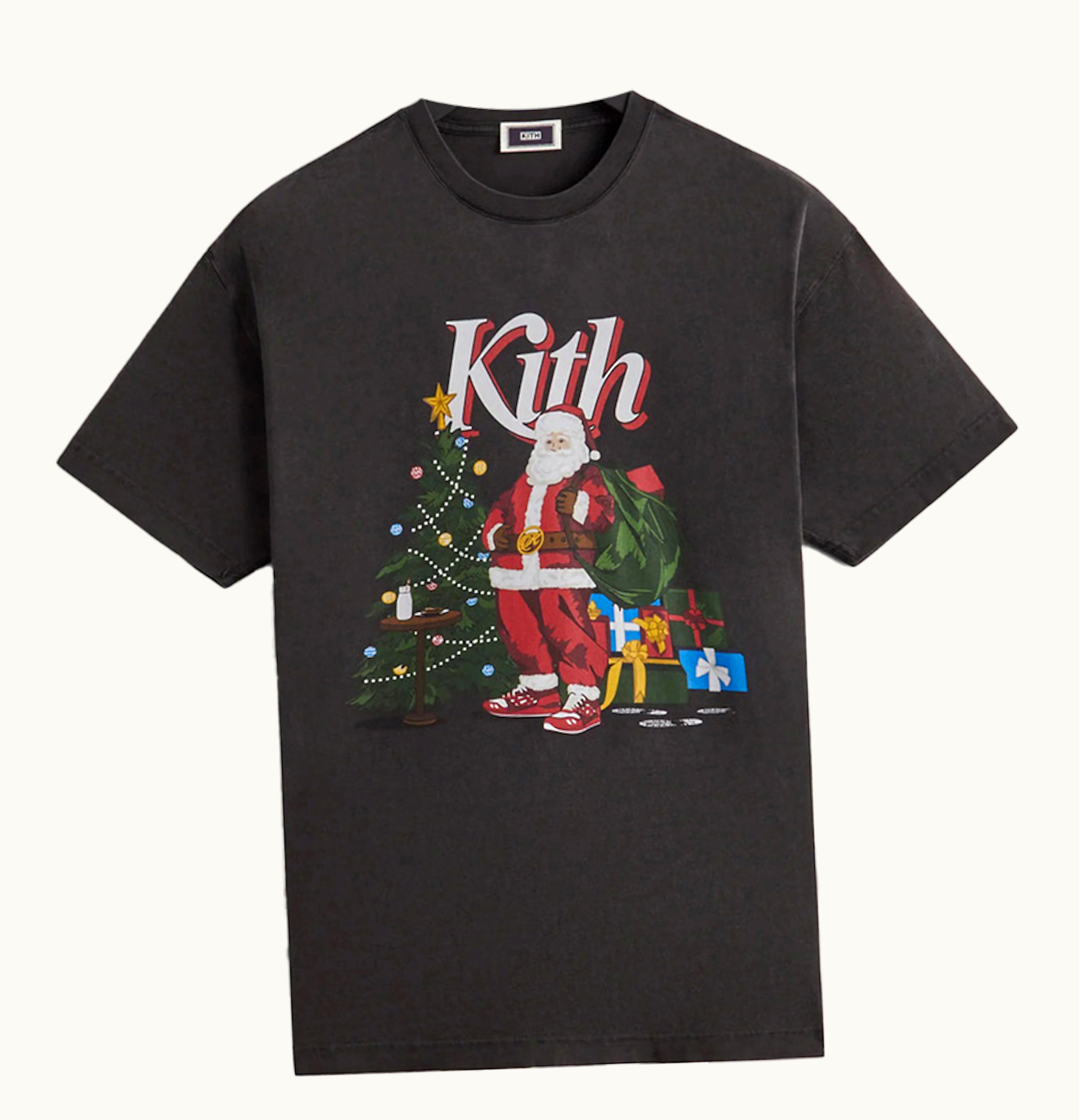 Kith Kith Kithmas Santa Vintage Tee Black