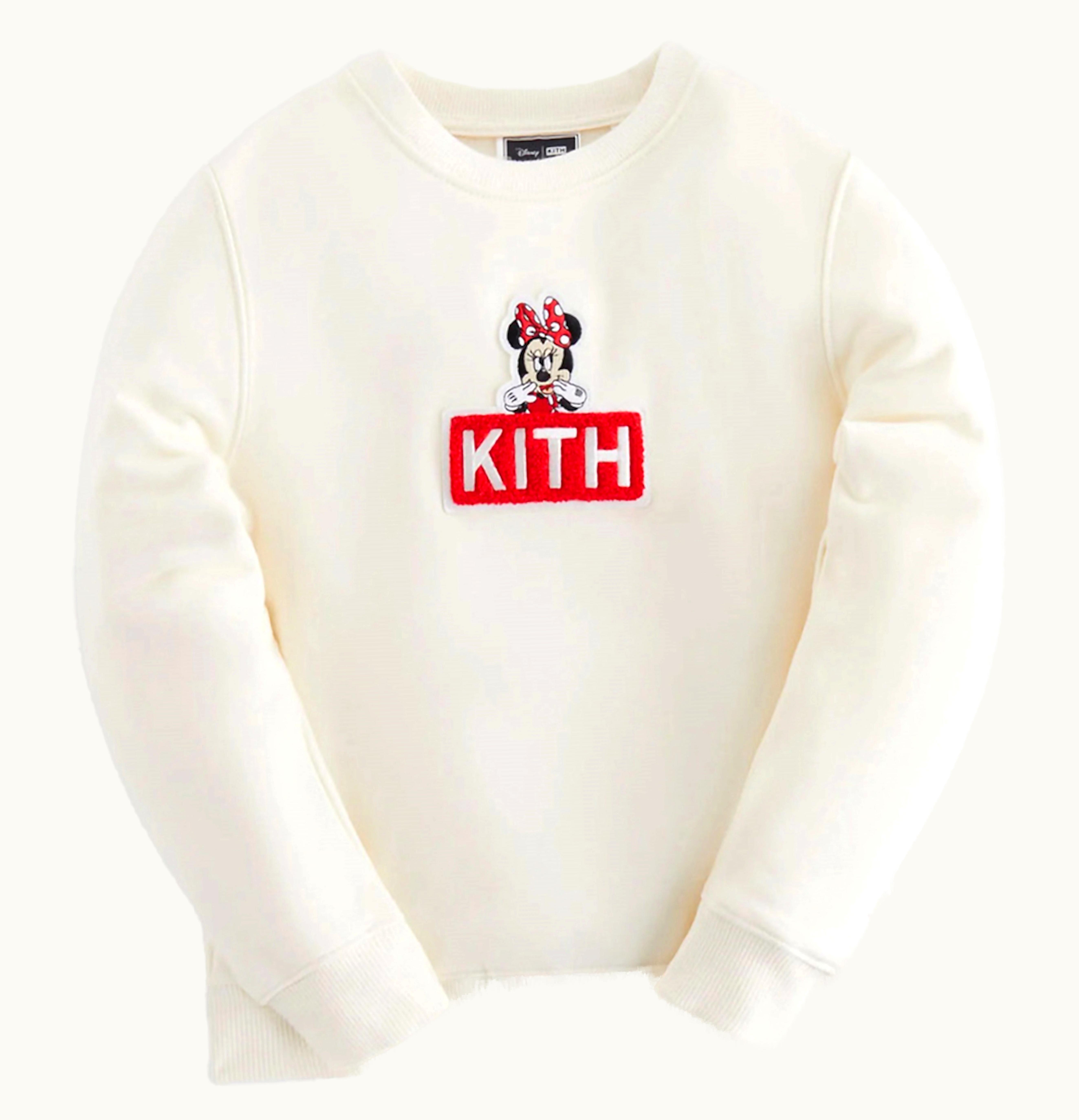 Kith Kith X Disney Kids Mickey Friends Minnie Classic Logo Crewneck Sandrift Ph