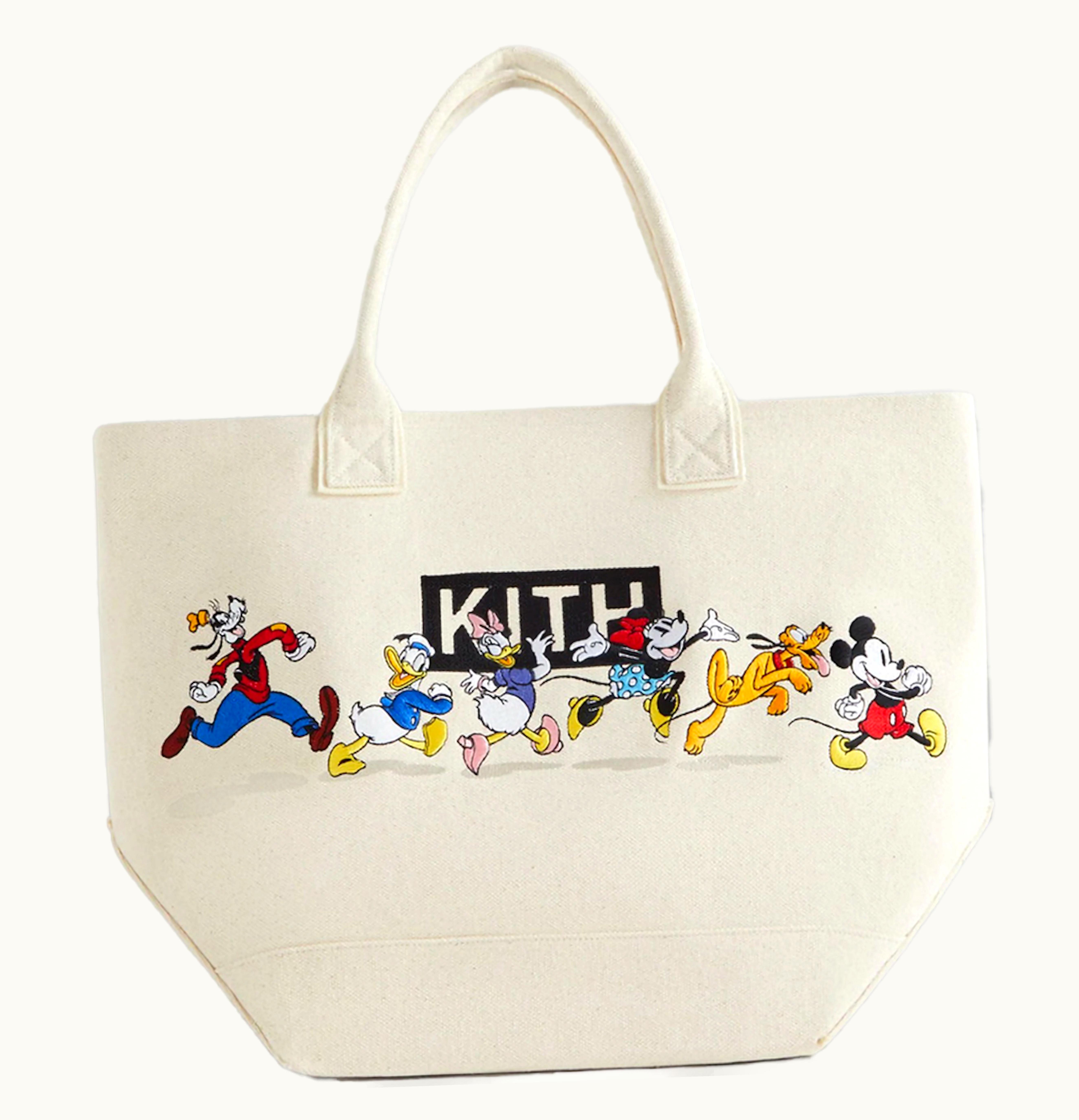 Kith Kith X Disney Mickey Friends Canvas Tote Sandrift Ph