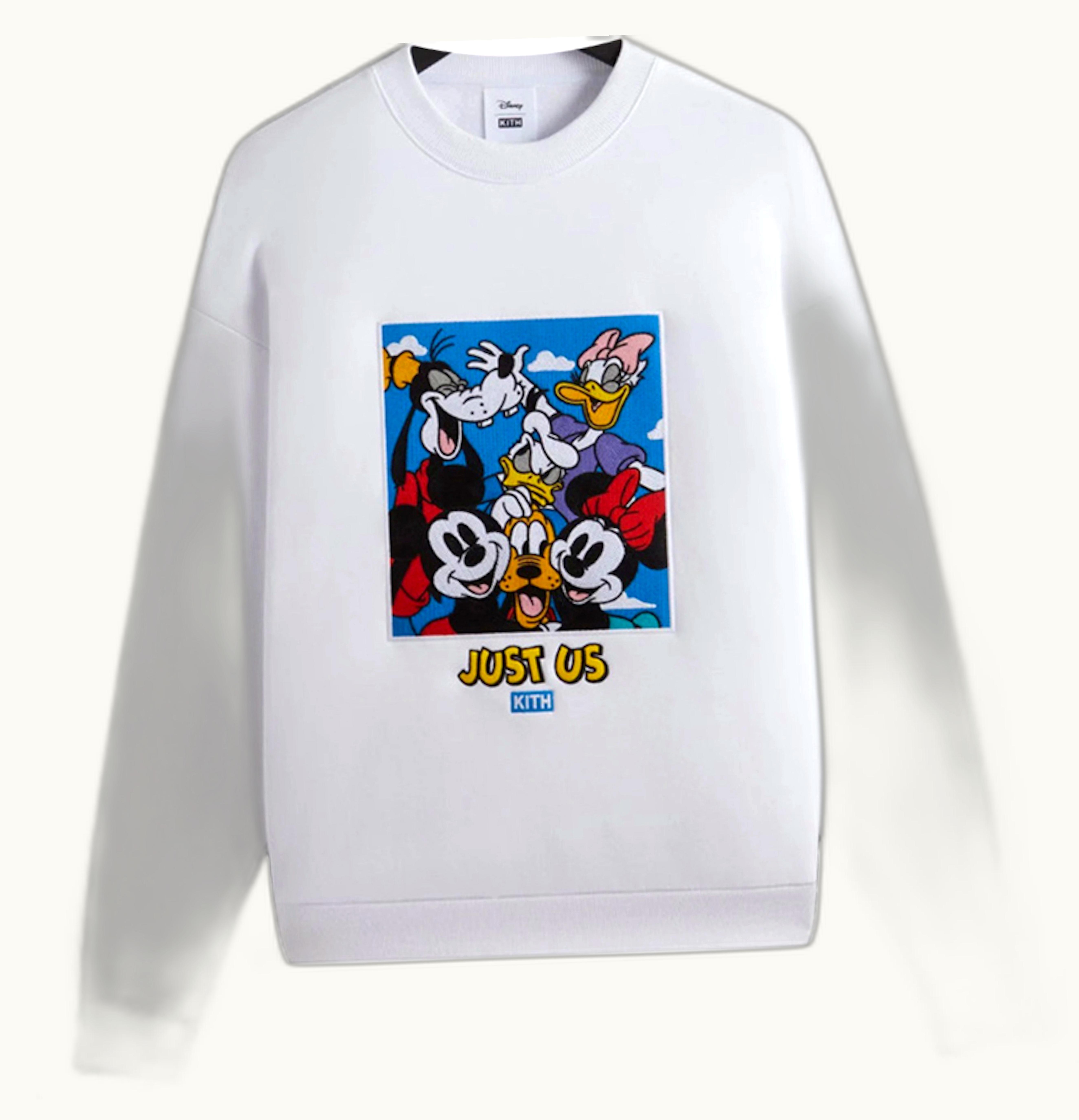 Kith Kith X Disney Mickey Friends Family Portrait Vintage Crewneck White Ph