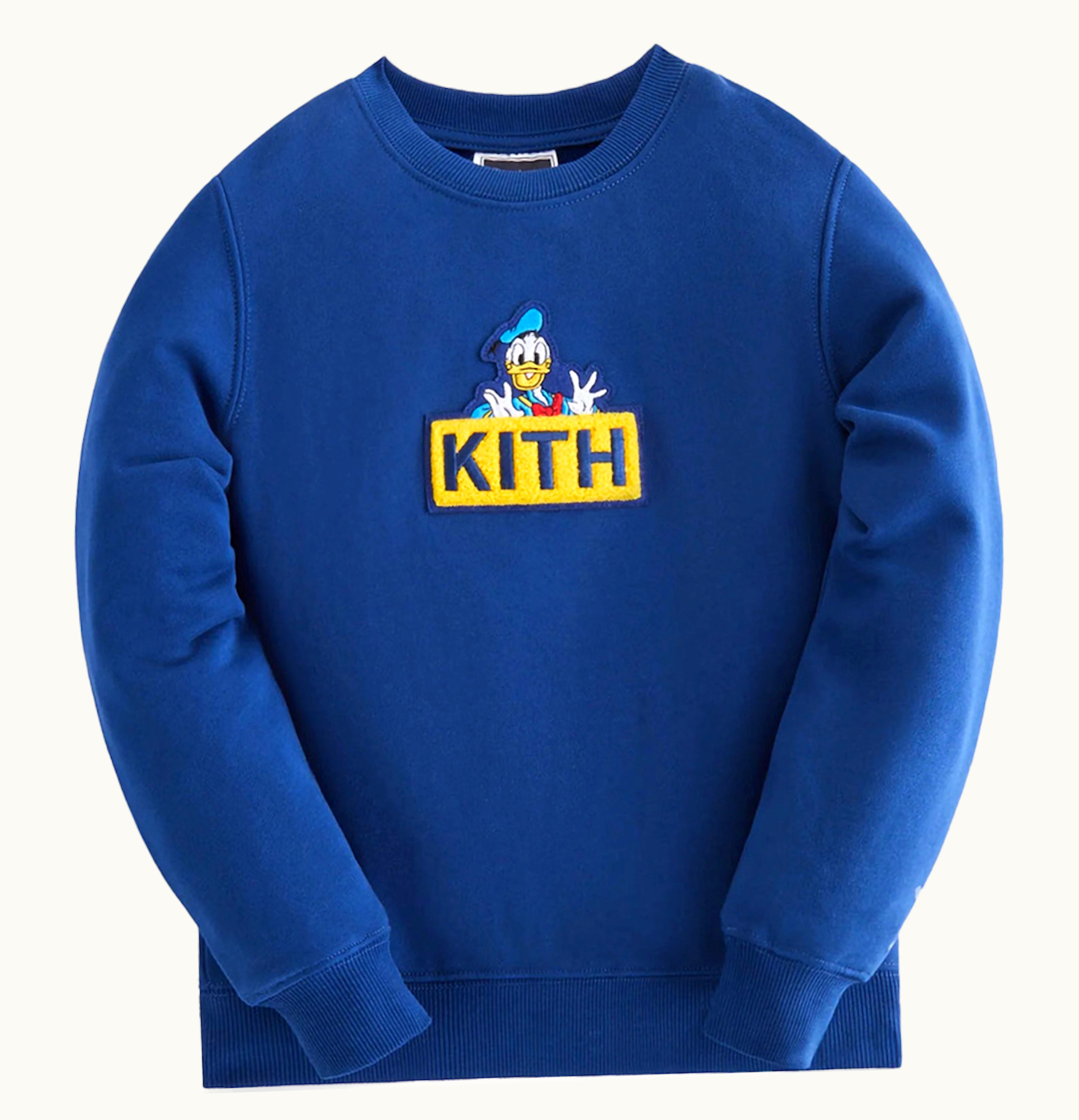 Kith Kith X Disney Kids Mickey Friends Donald Duck Classic Logo Crewneck Cyanotype Ph