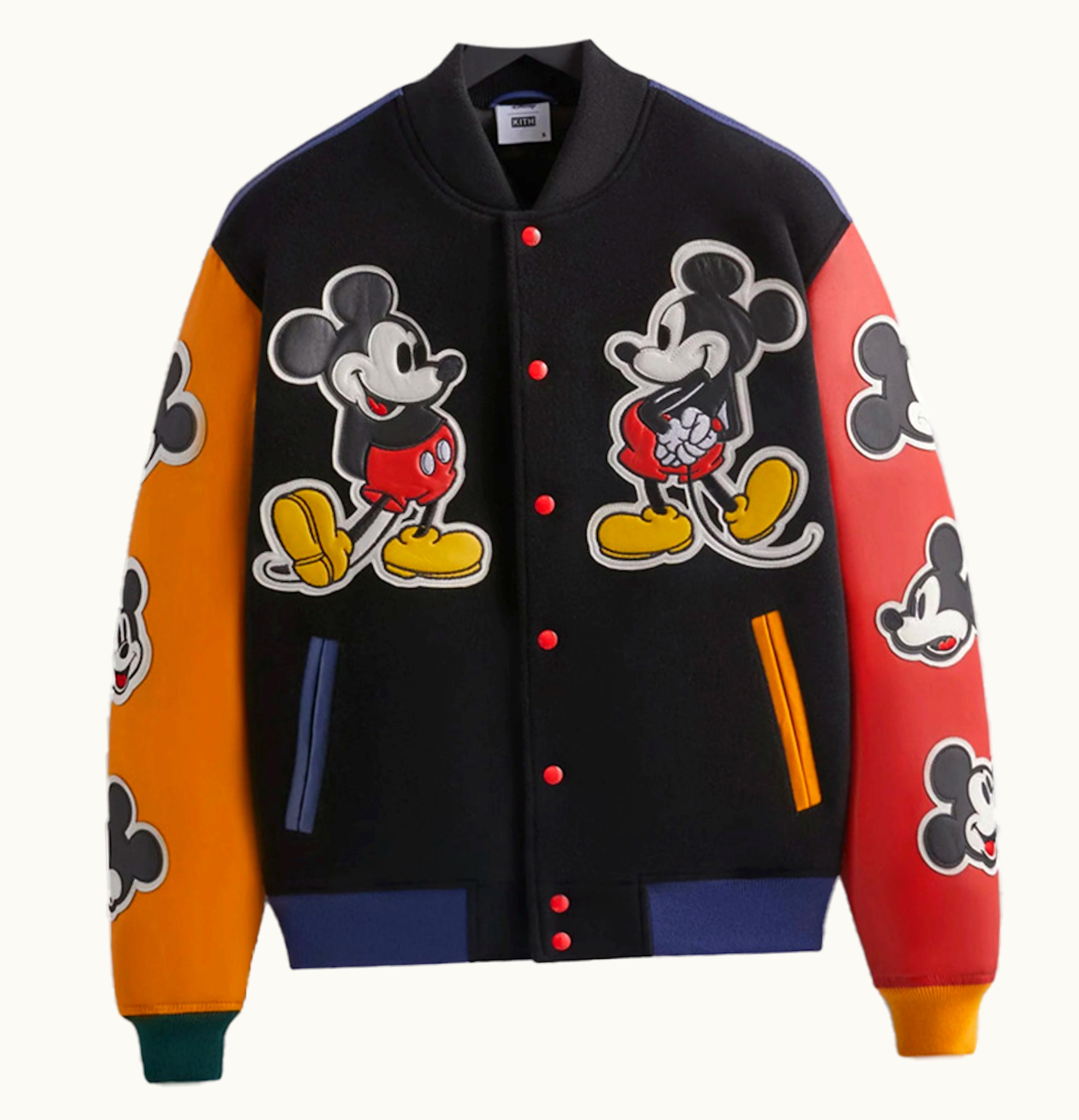 Kith Kith X Disney Mickey Friends Wool Varsity Jacket Black Ph