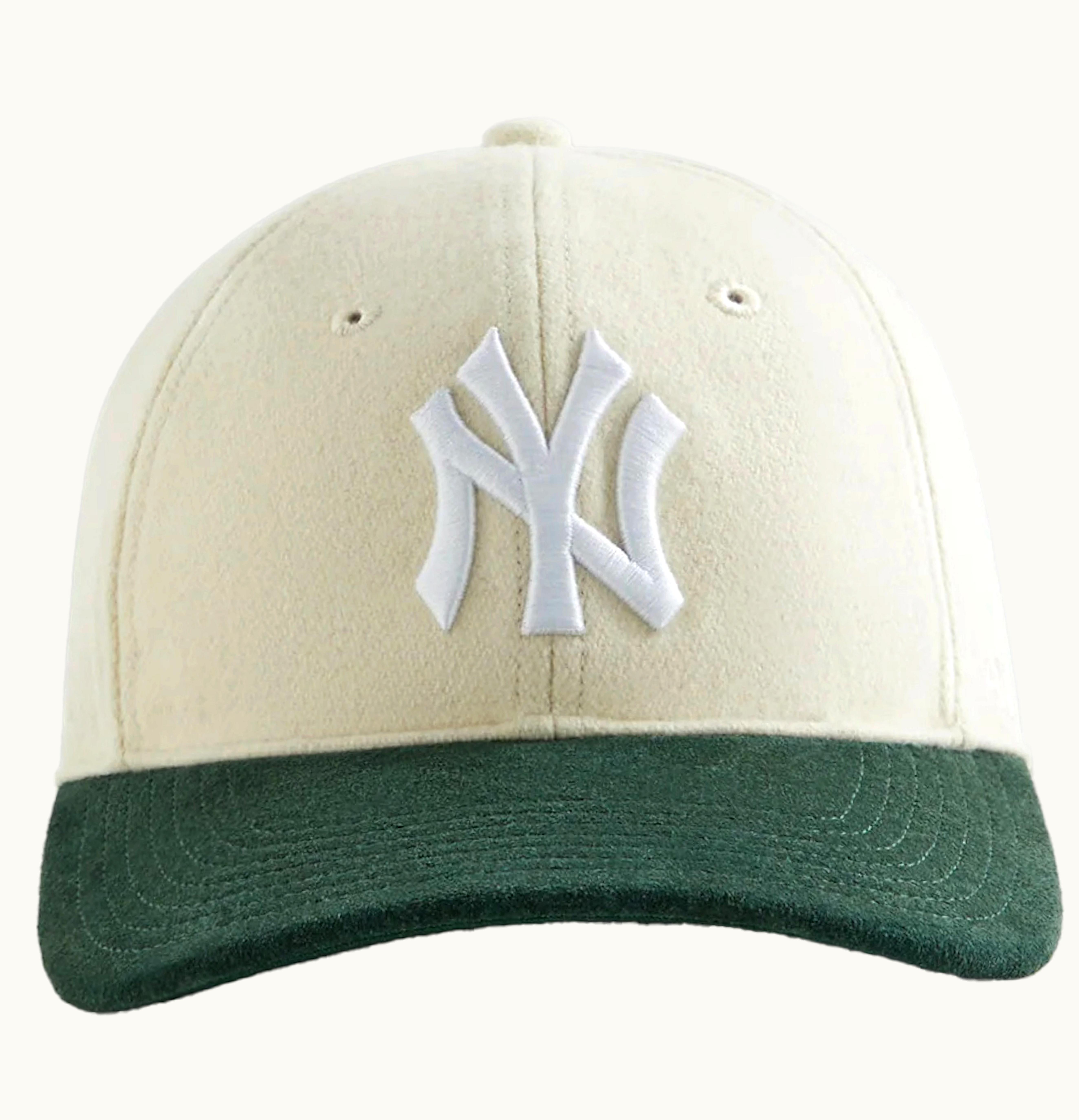Kith Kith 47 For New York Yankees Unstructured Wool Fitted With Suede Brim Sandrift