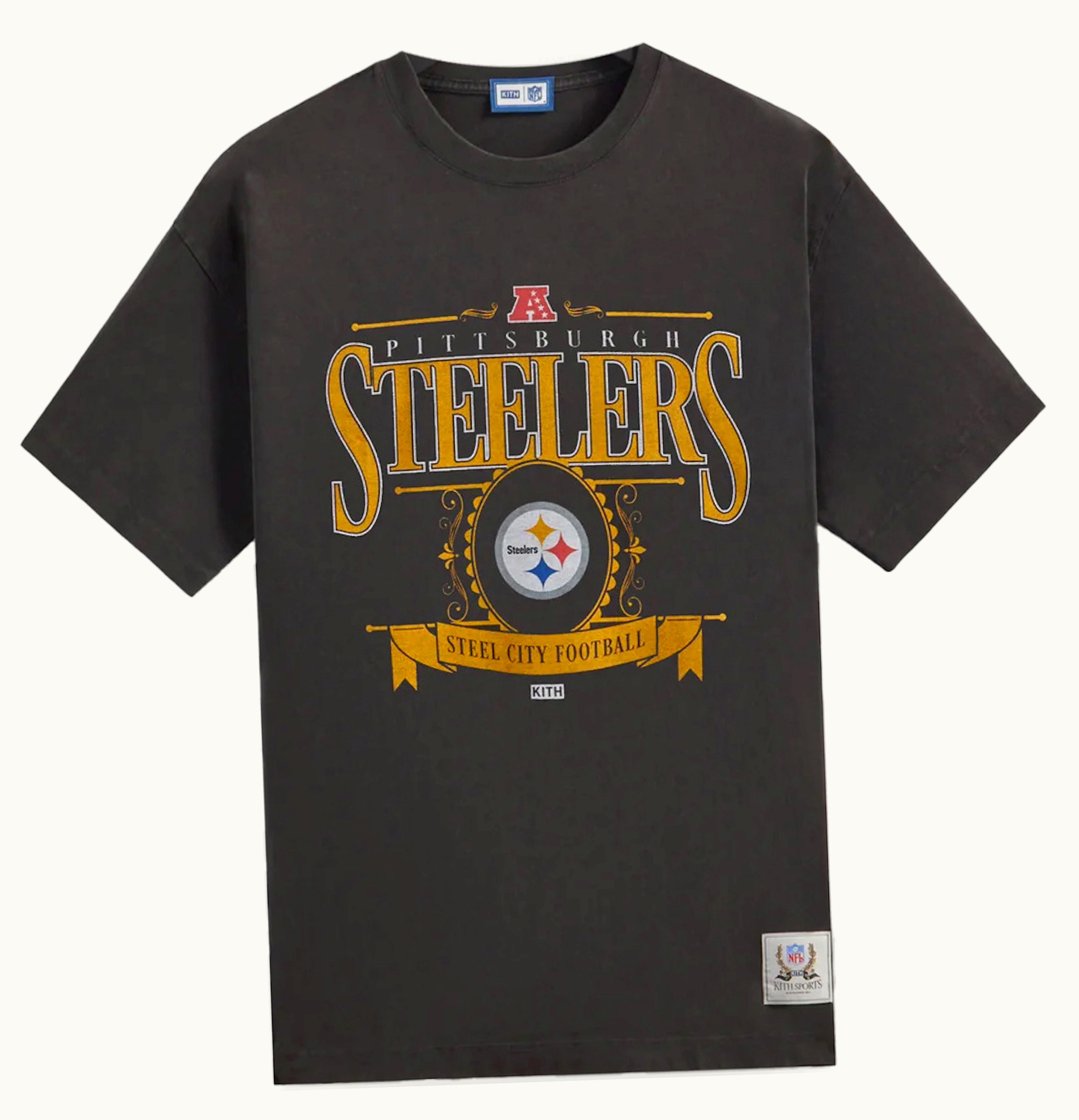 Kith Kith X NFL Steelers Vintage Tee Black