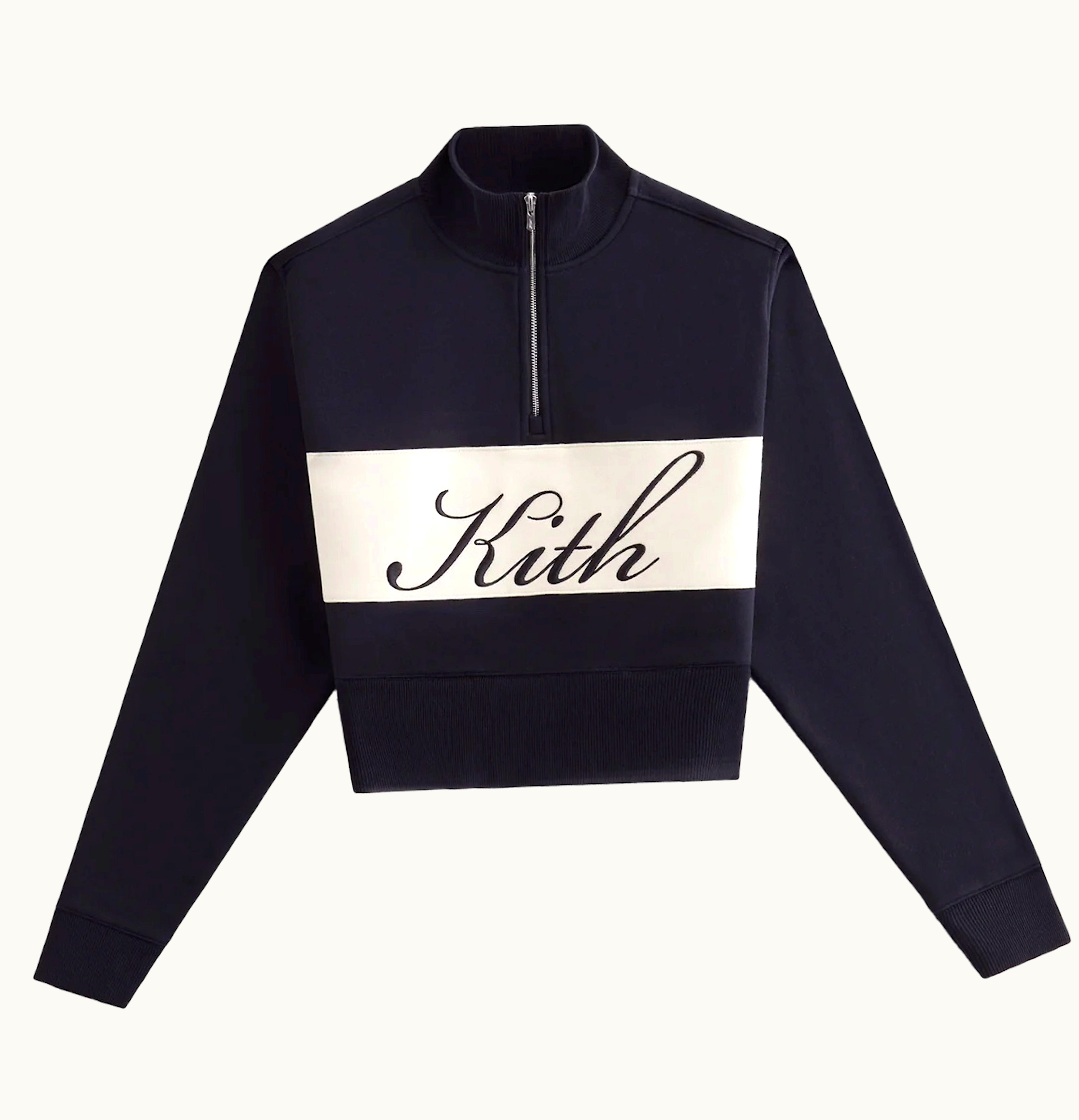 Kith Kith Womens Hunter II Kith Script Quarter Zip Black
